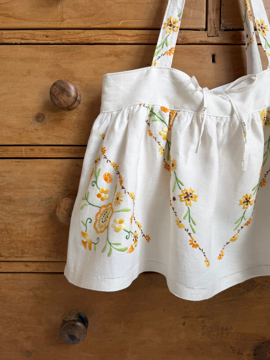 The Story Bag ~ white & yellow