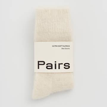 Clotted Cream Soft Alpaca Bed Socks