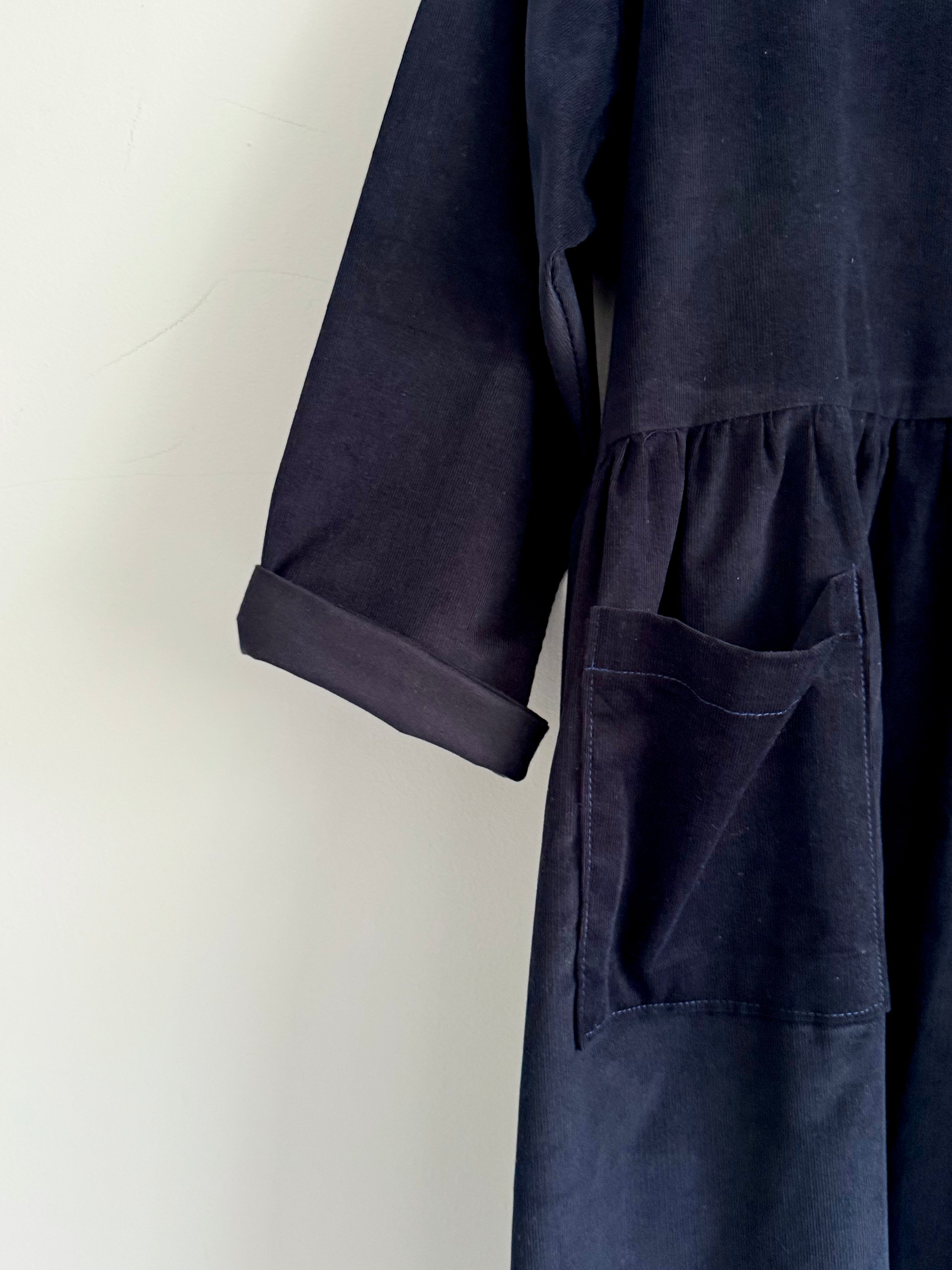 Midnight Blue Cord Portland Dress