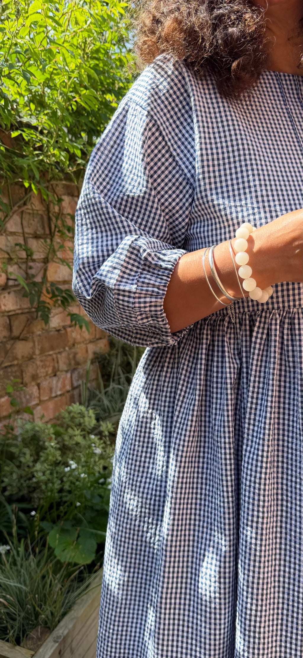 Navy & White Gingham Dawn Dress