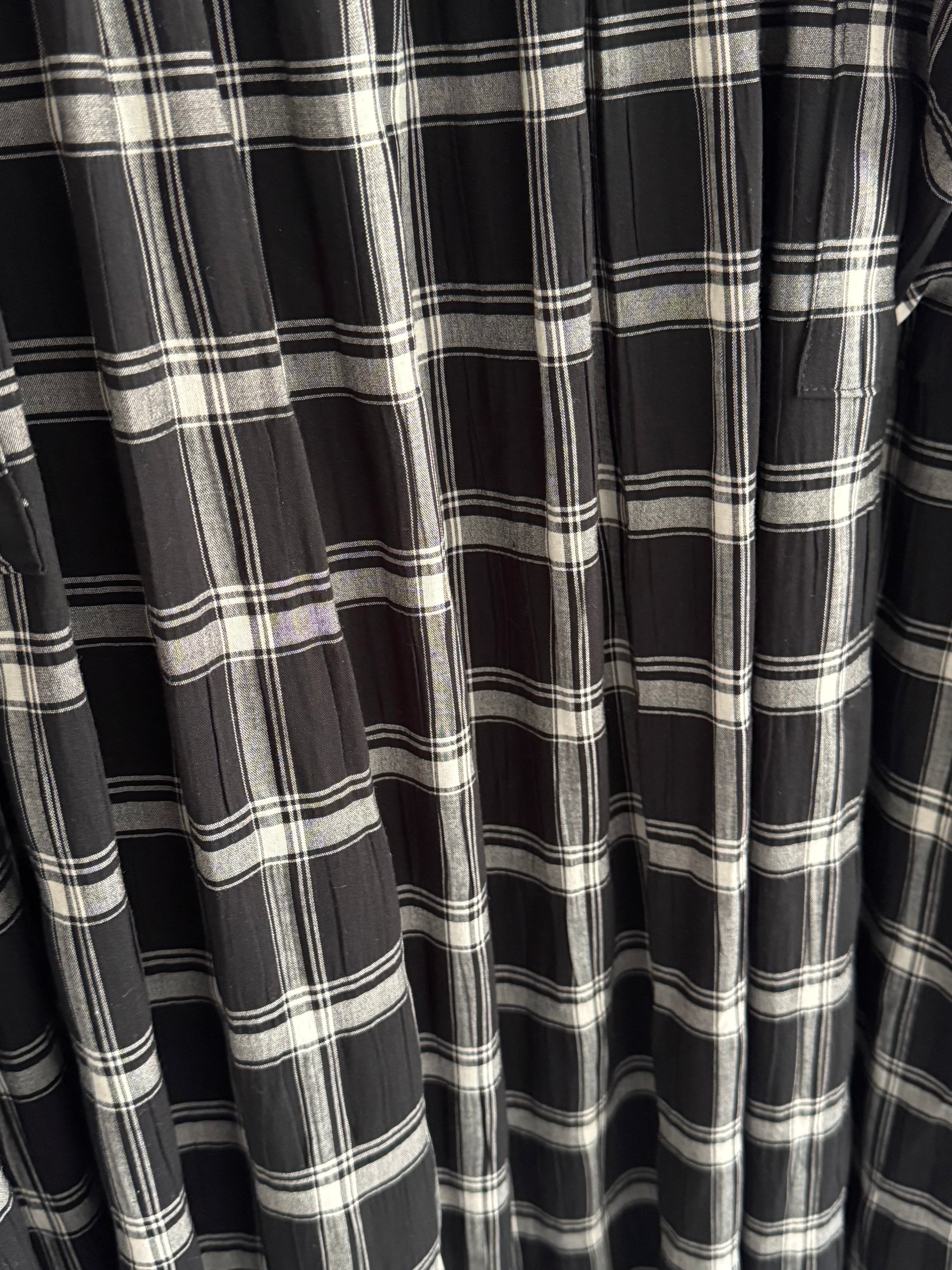 Checked Black & White Portland Dress