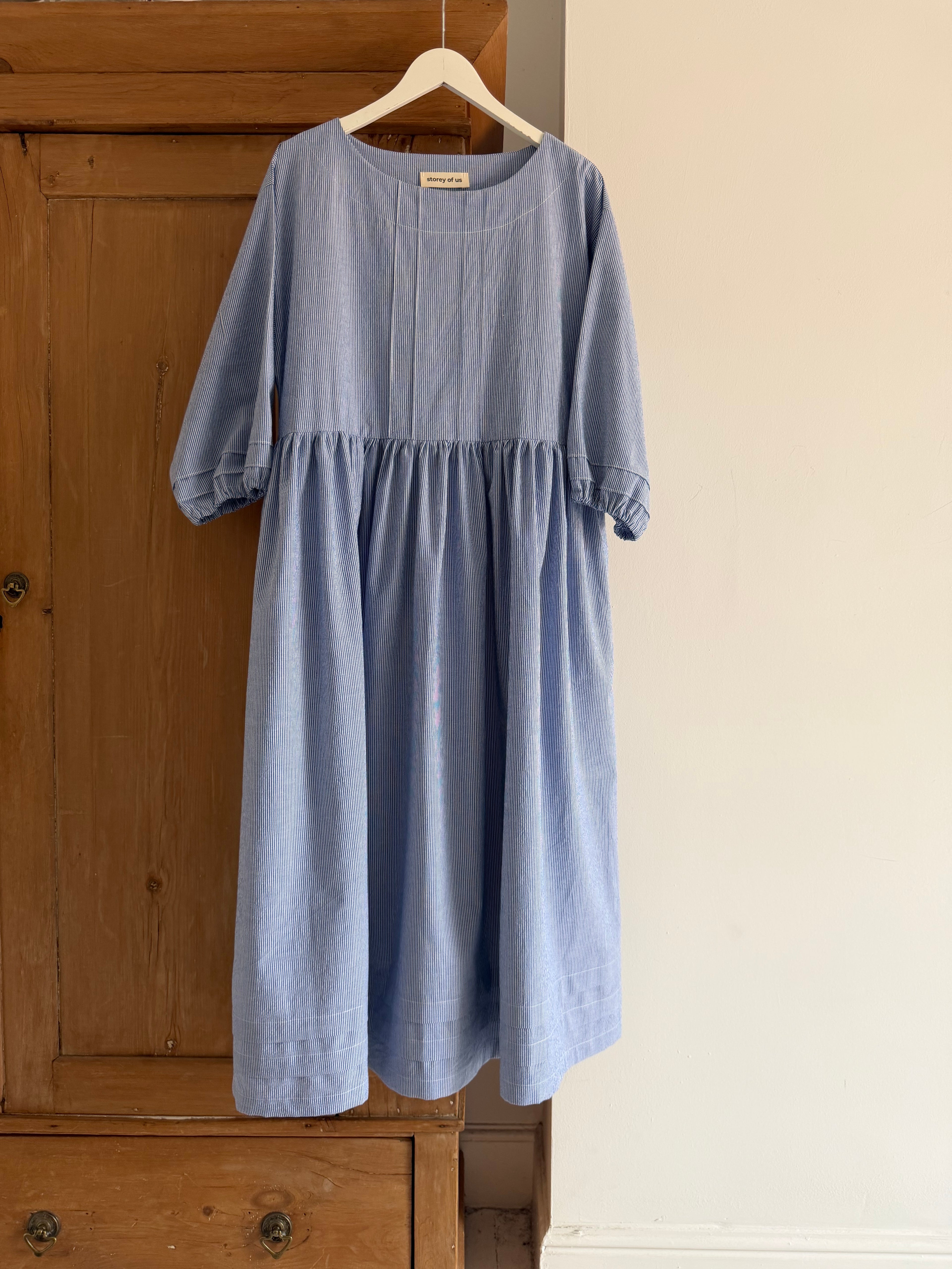 Blue & White Stripe Dawn Dress