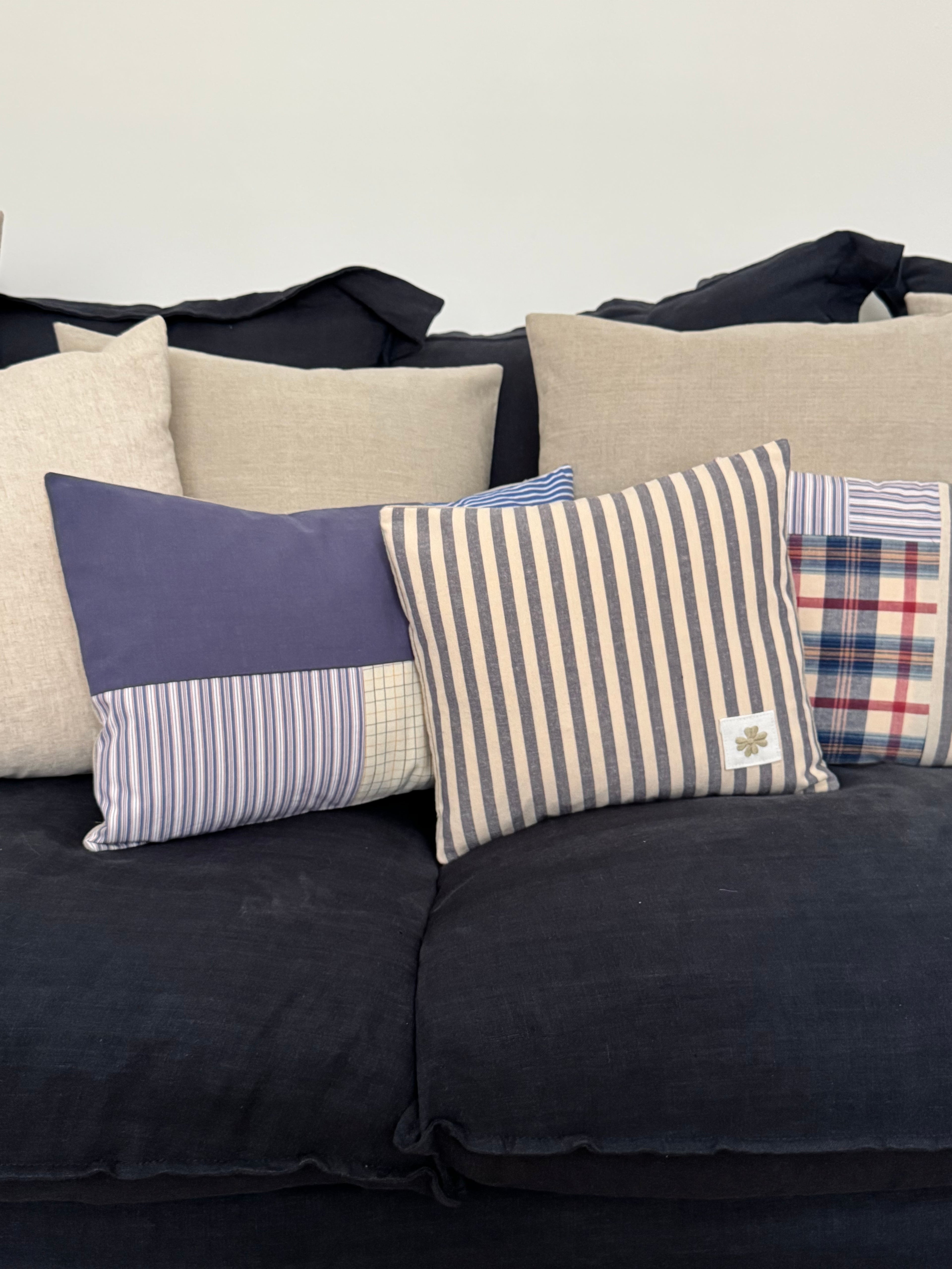 Blue Striped Cushion