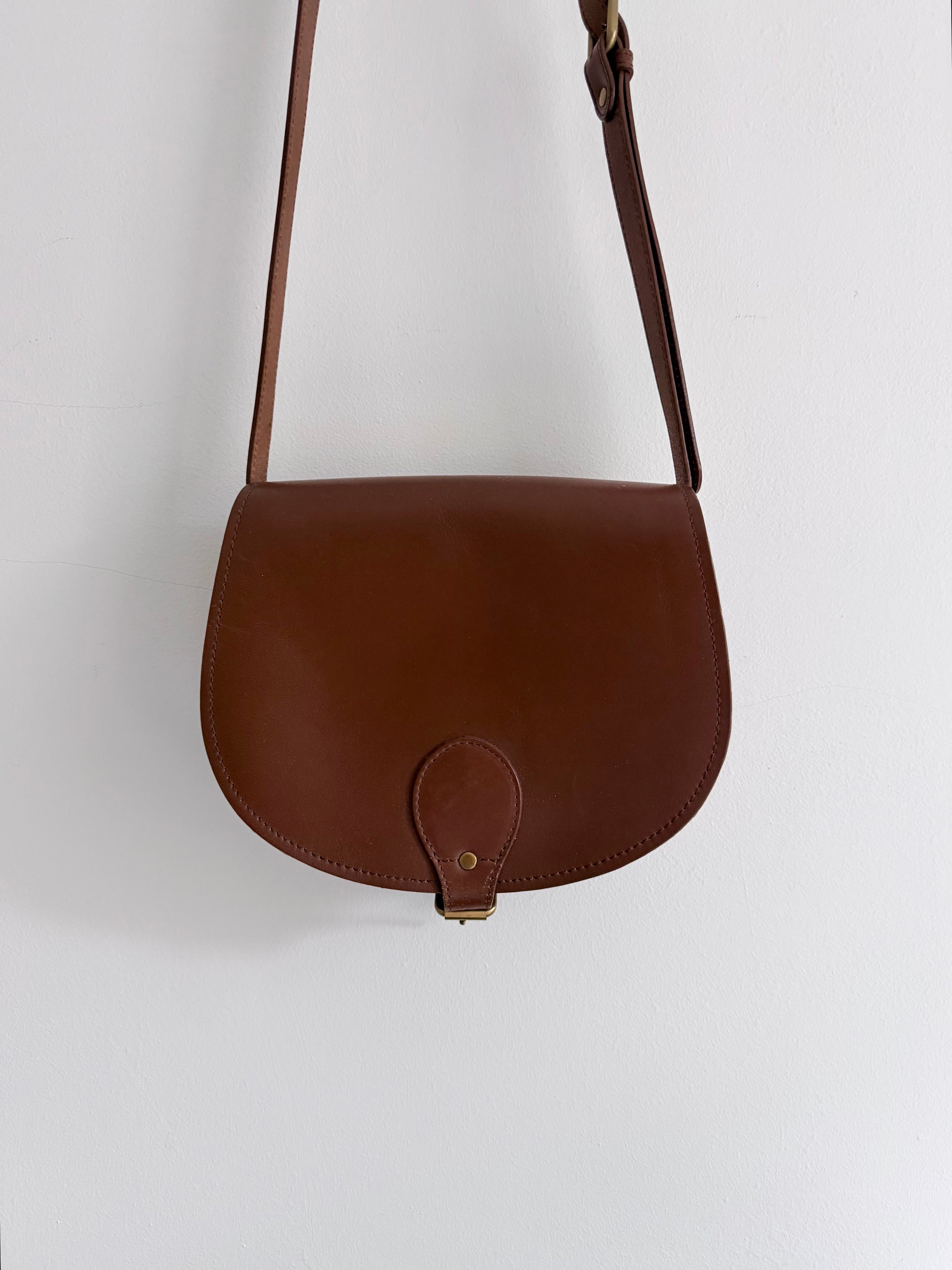 Vintage Leather Saddle Bag