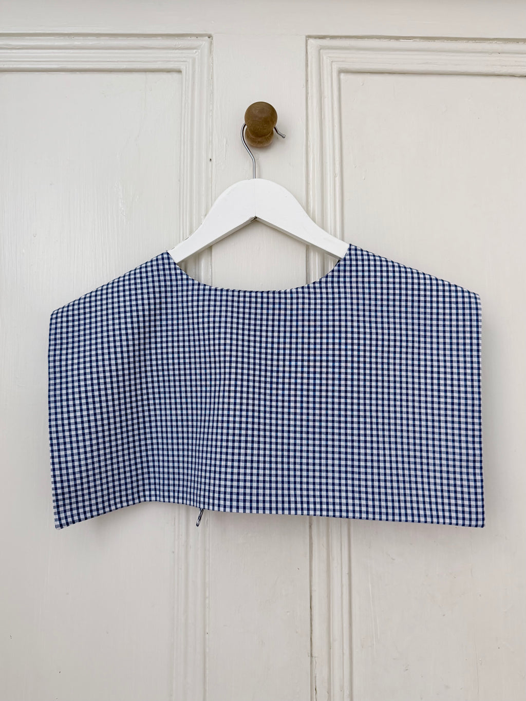 Blue & White Gingham Sailor Scarf