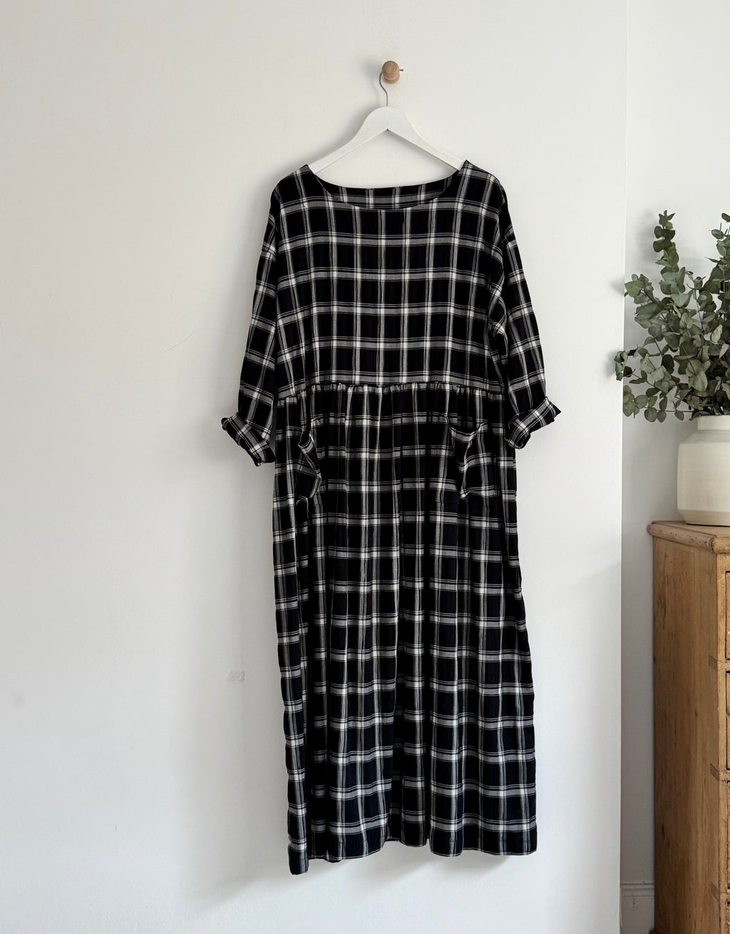 Checked Black & White Portland Dress