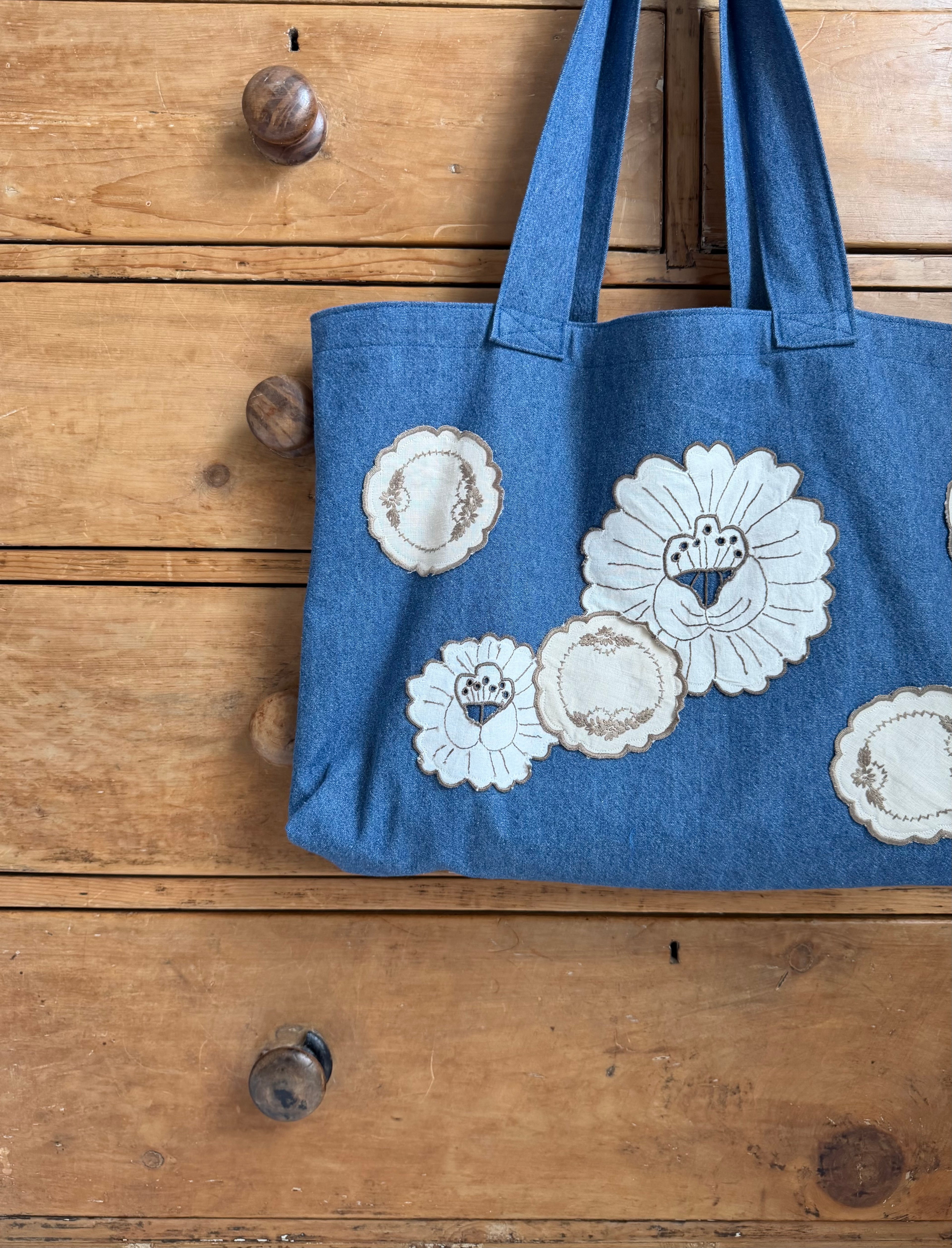 Edith Denim Doily Bag (2)