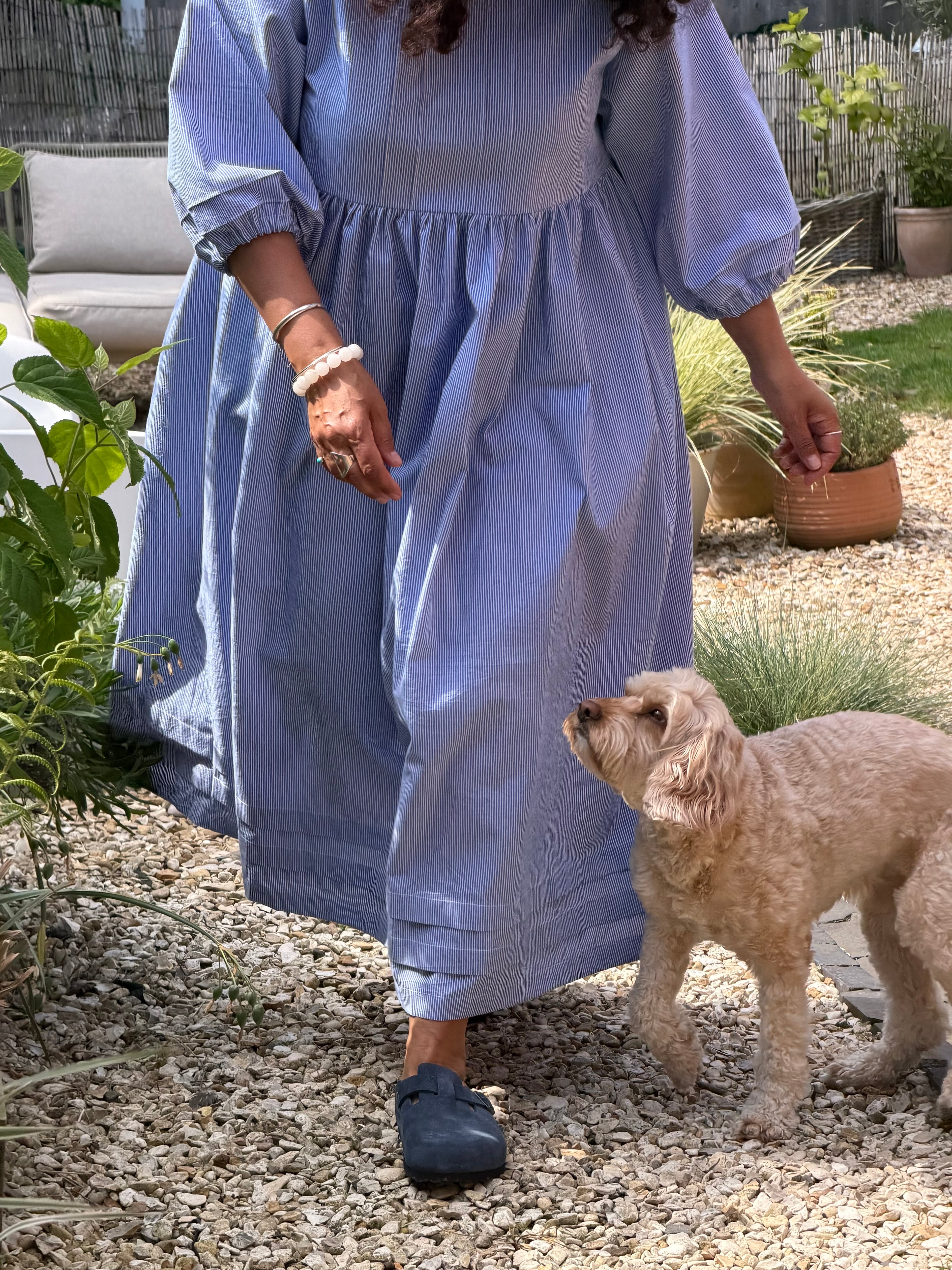 Blue & White Stripe Dawn Dress
