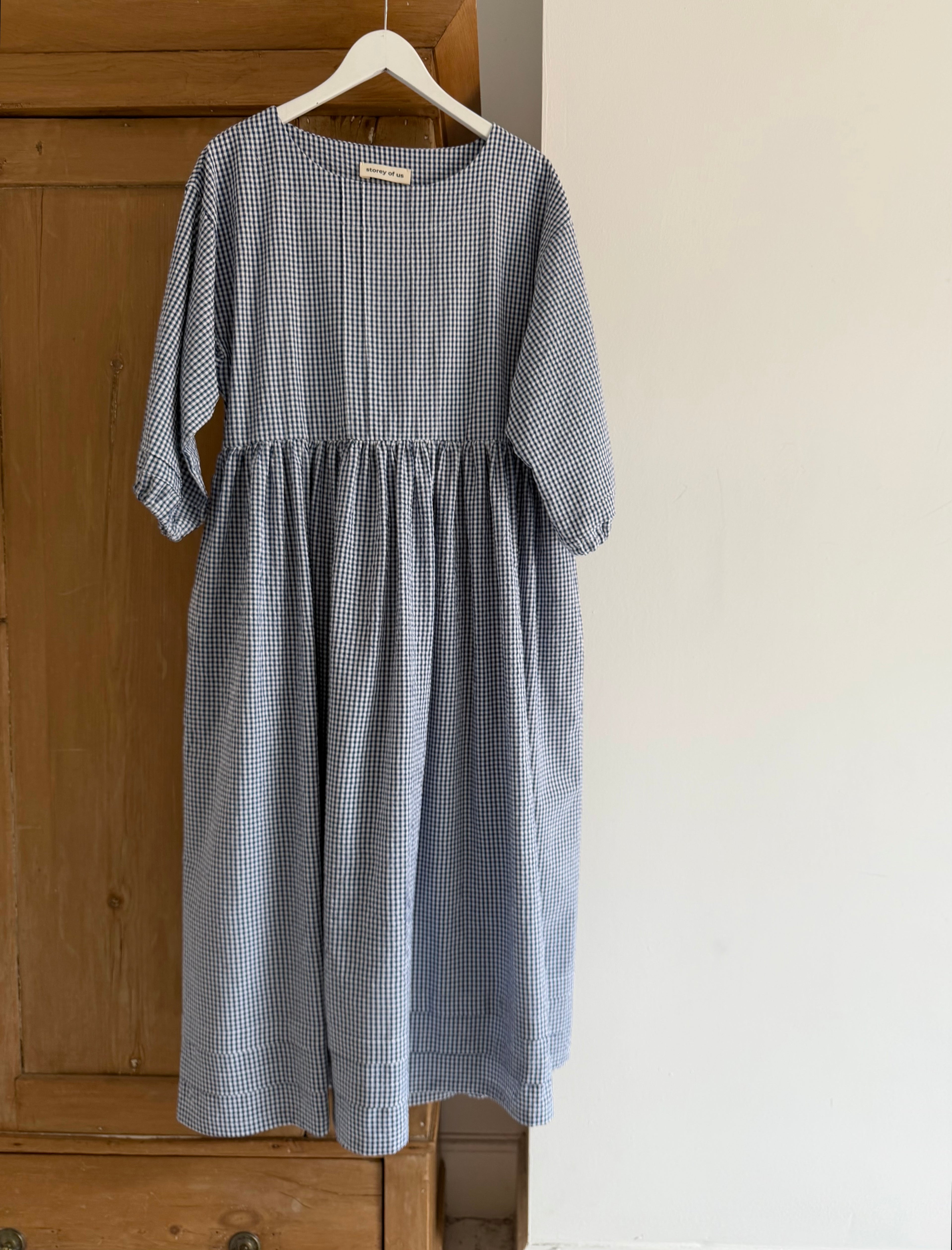 Navy & White Gingham Dawn Dress