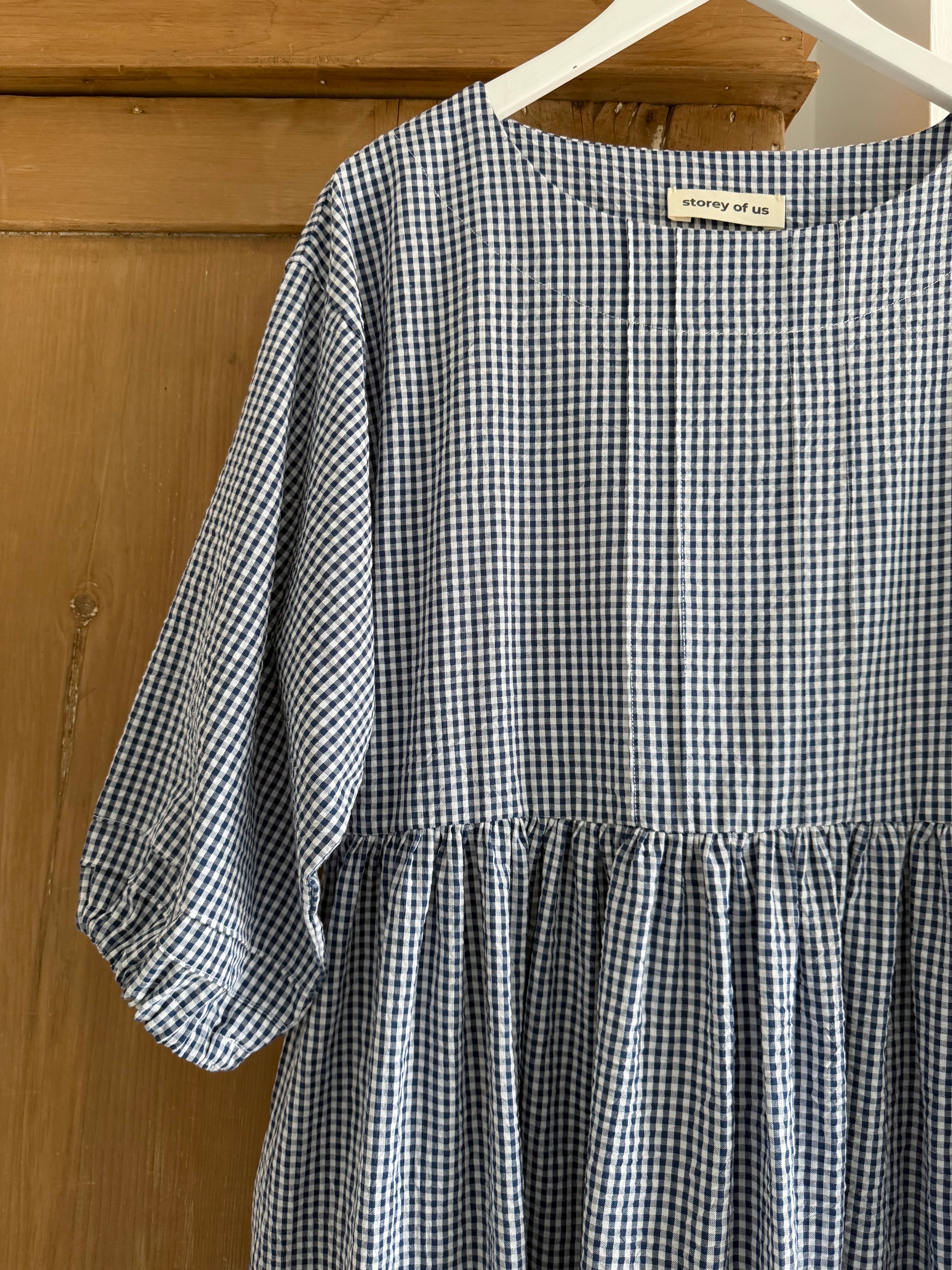 Navy & White Gingham Dawn Dress