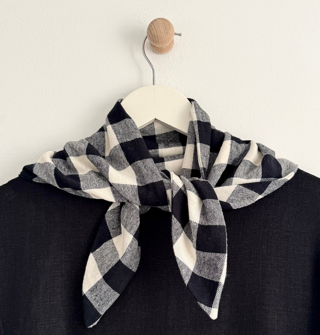 Black & cream triangle scarf