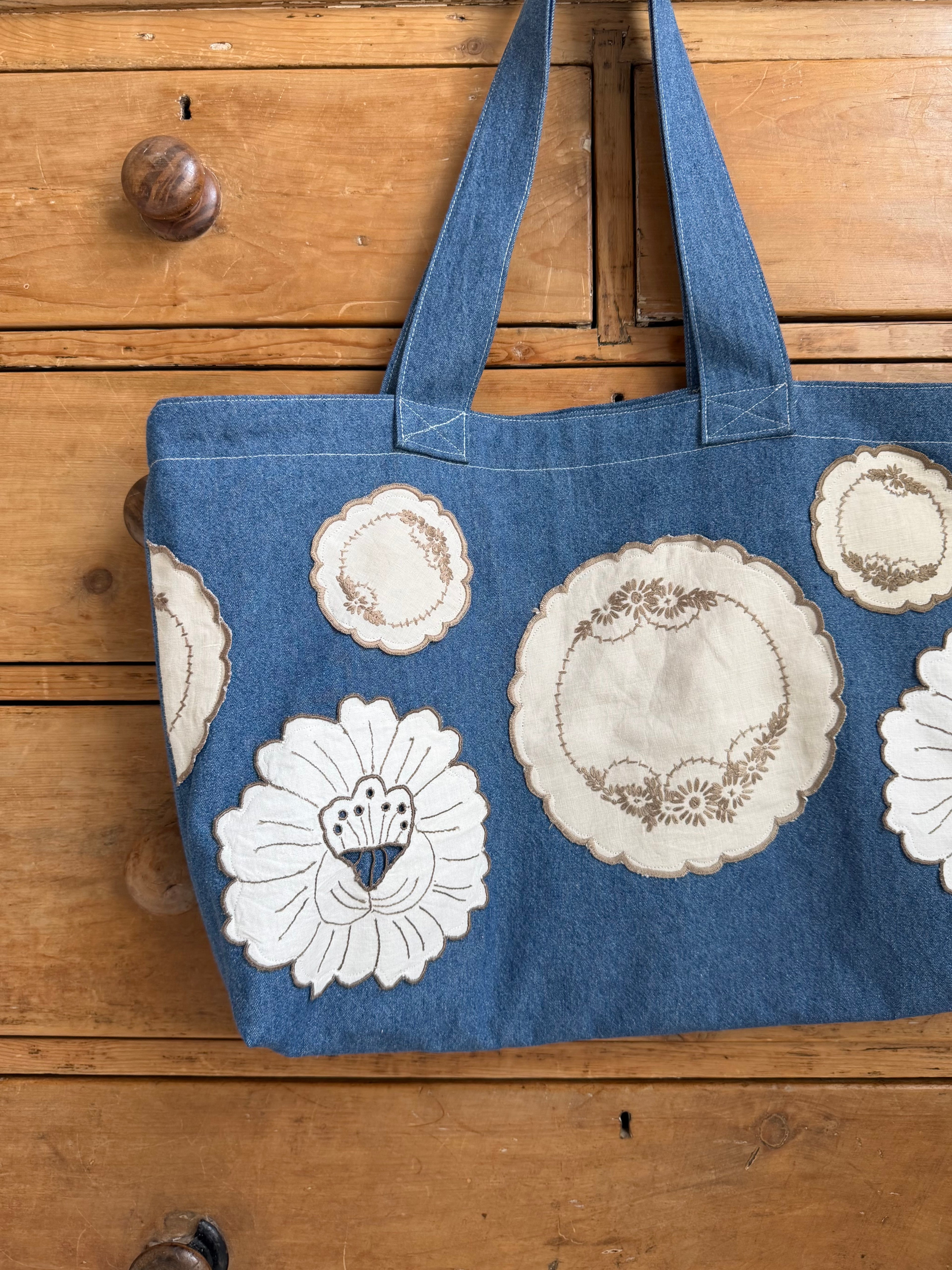 Edith Denim Doily Bag (1)