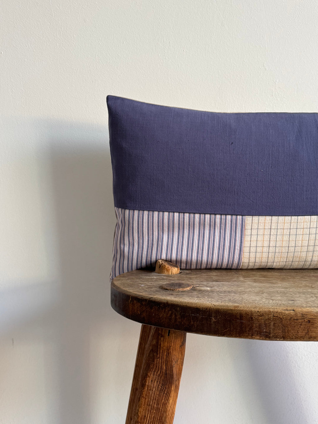 Blue Patchwork Cushion