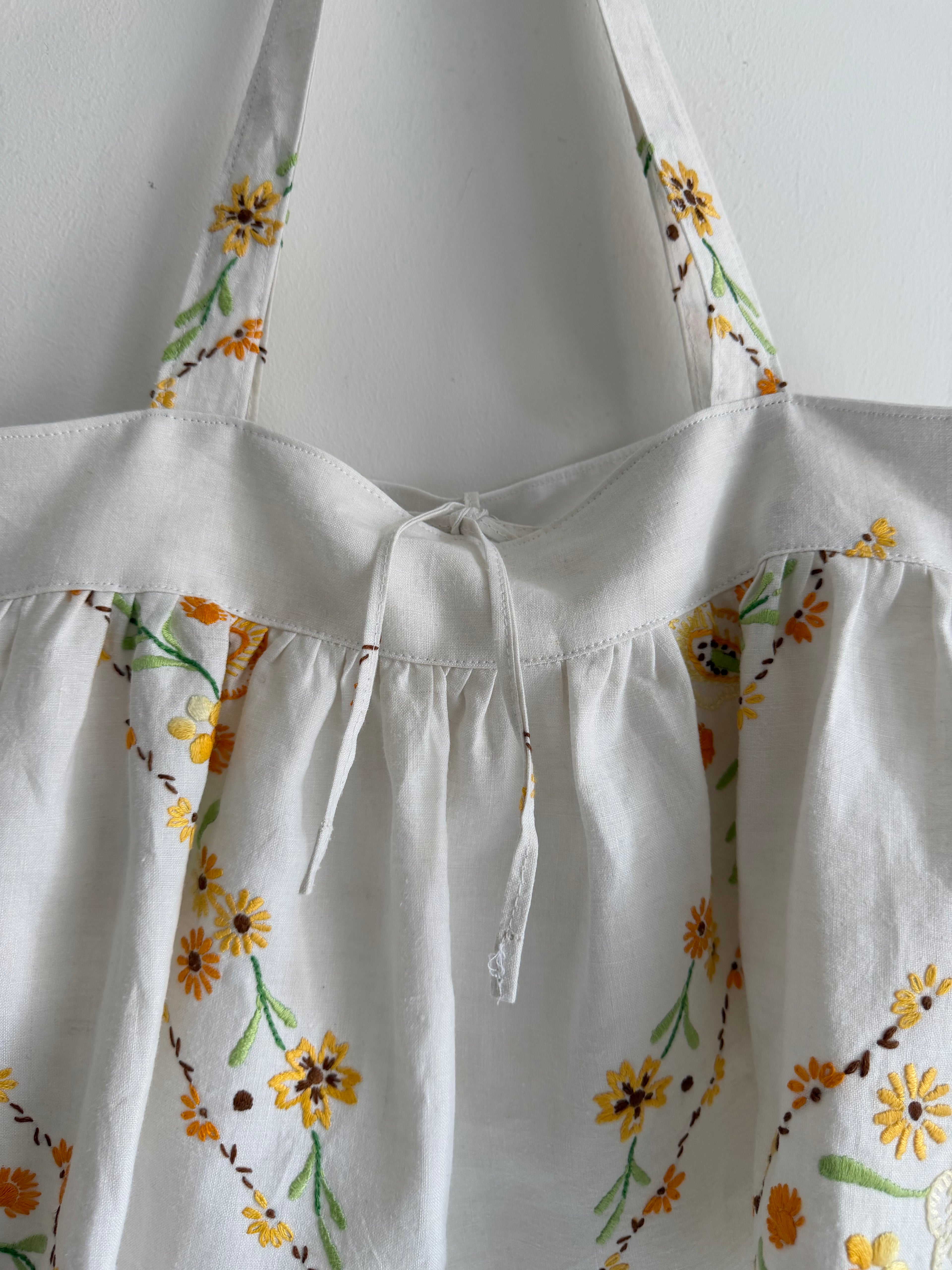 The Story Bag ~ white & yellow