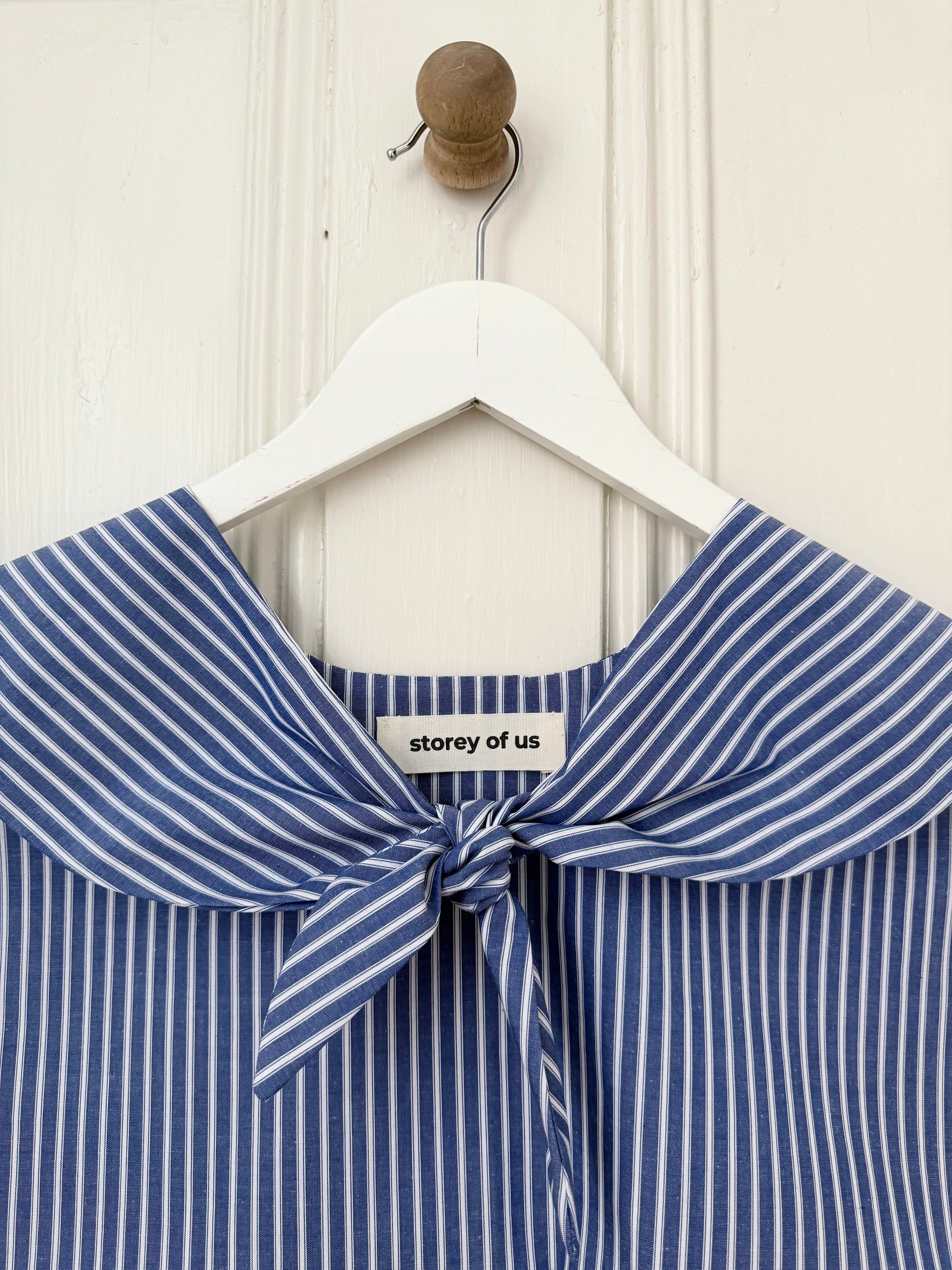 Blue & White Striped Sailor Scarf