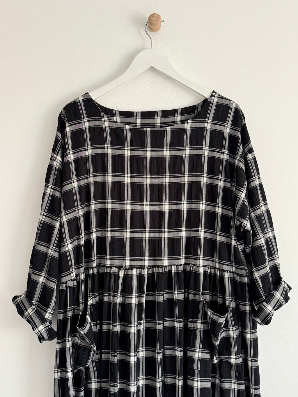 Checked Black & White Portland Dress
