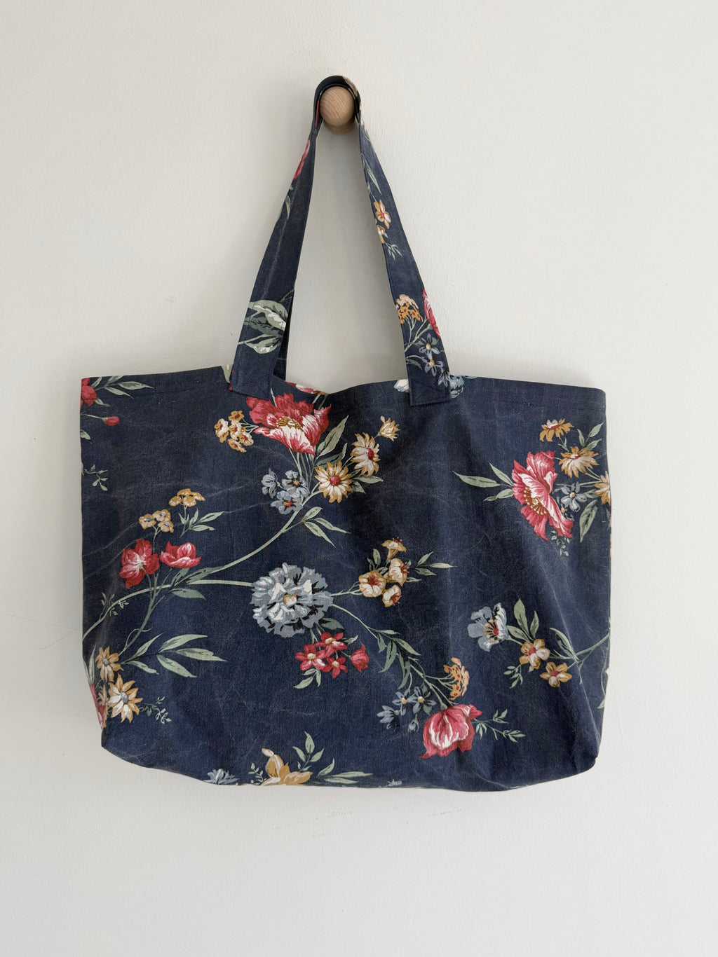 The Edith Vintage Tote ~ Blue