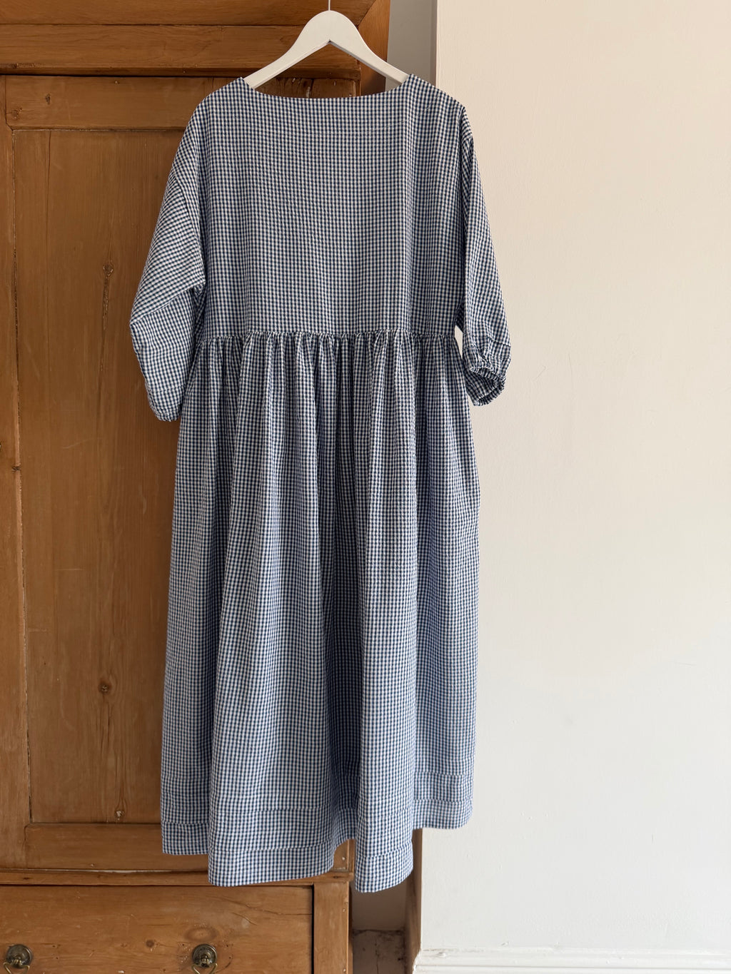 Navy & White Gingham Dawn Dress