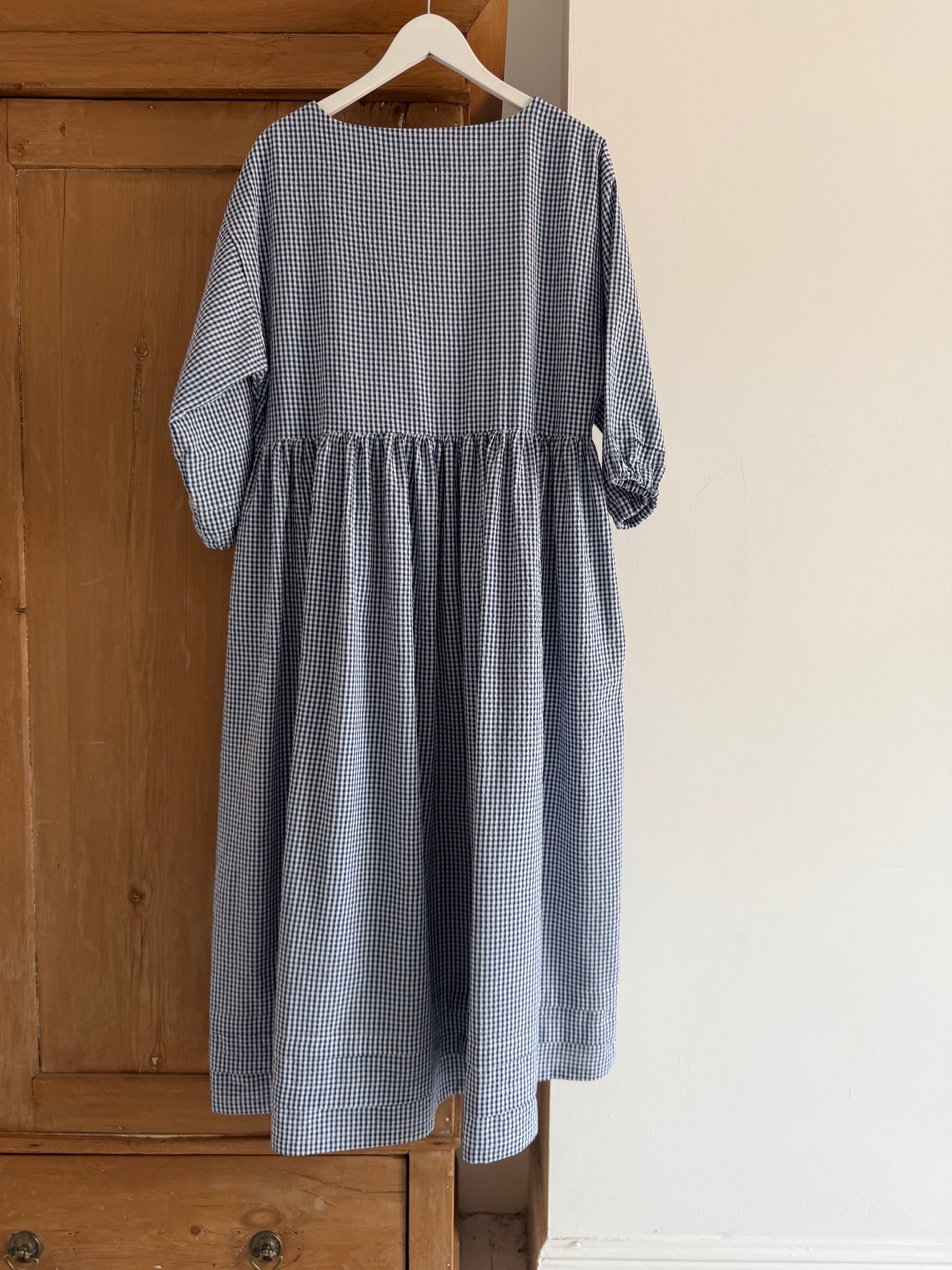 Navy & White Gingham Dawn Dress