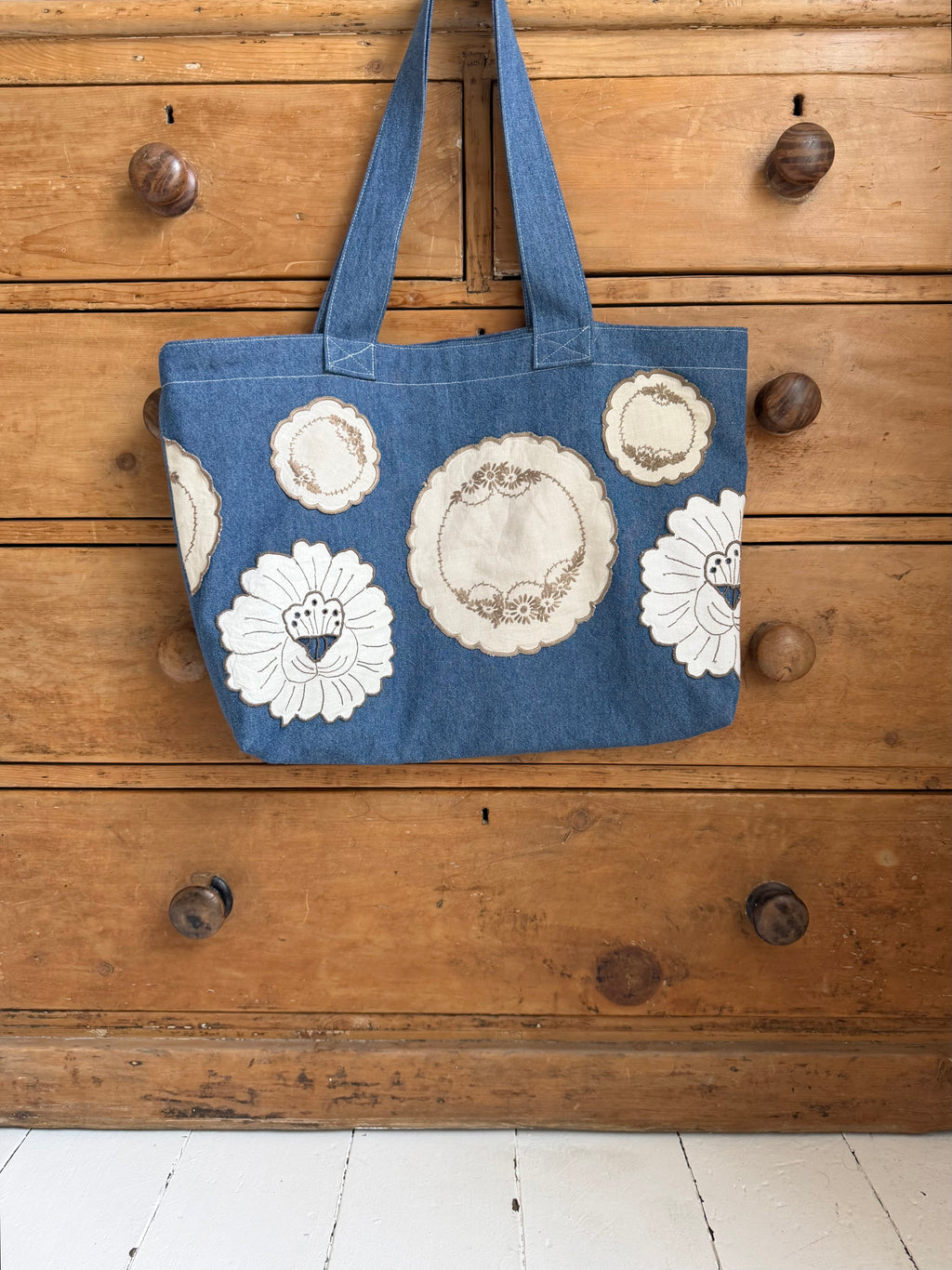 Edith Denim Doily Bag (1)
