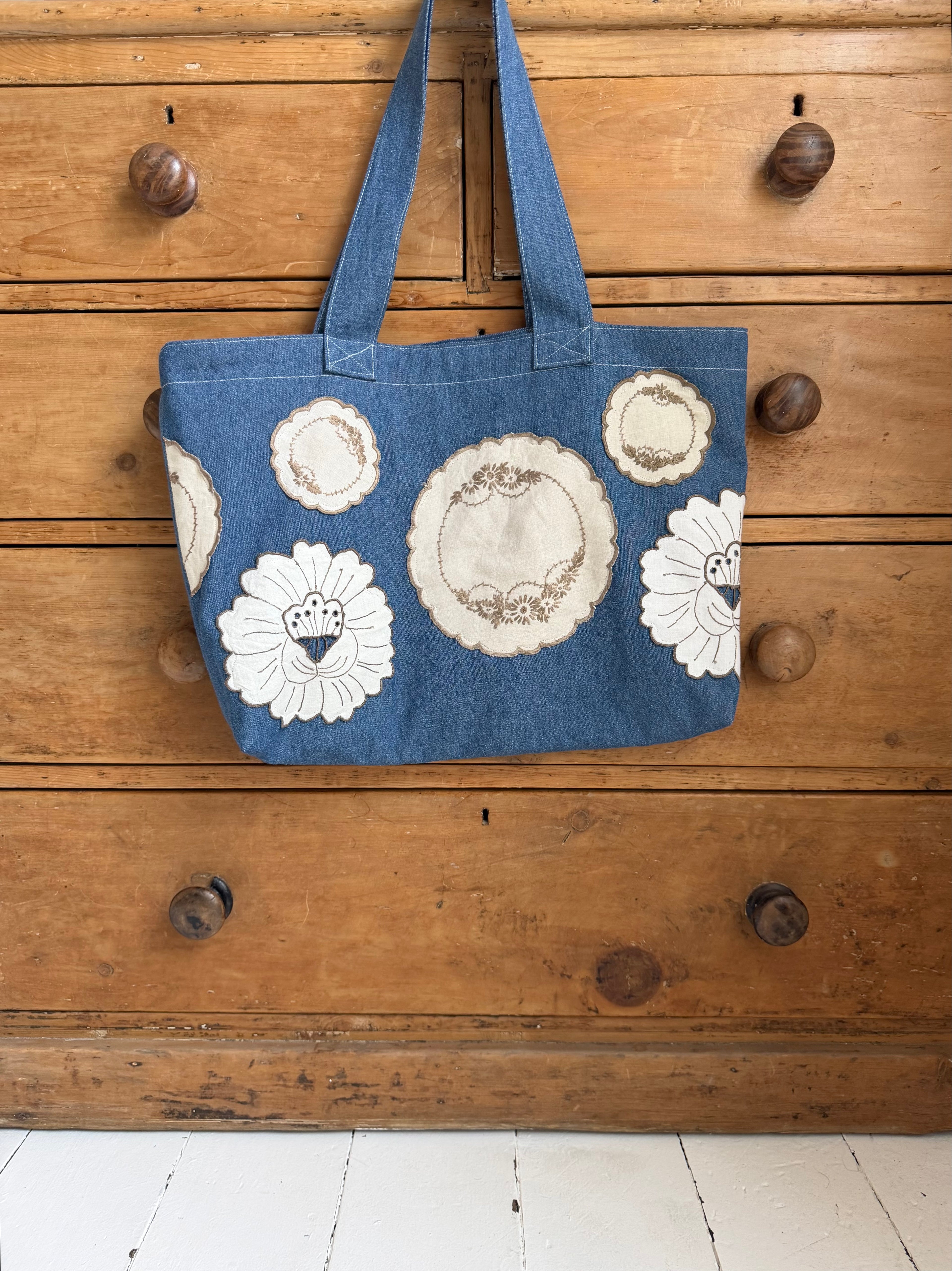 Edith Denim Doily Bag (1)