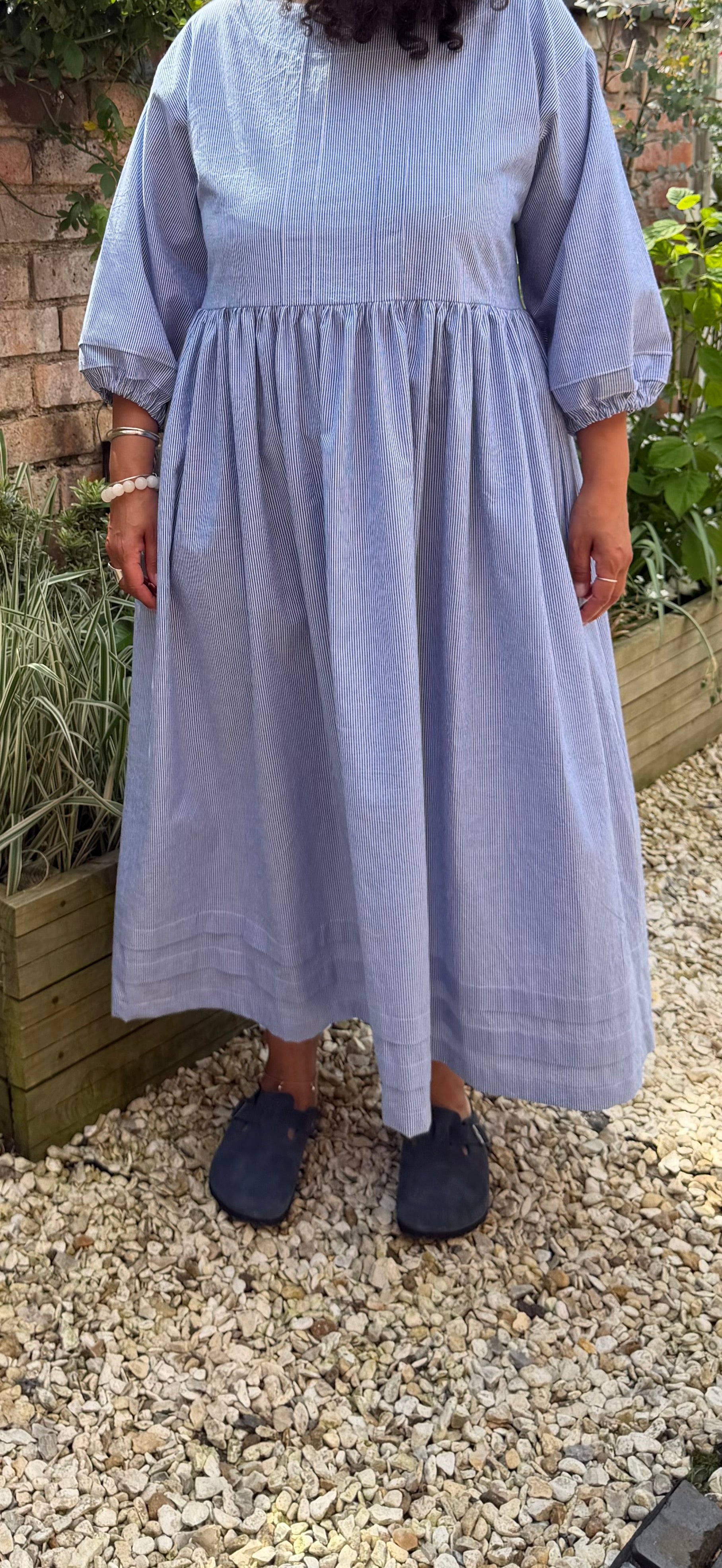 Blue & White Stripe Dawn Dress