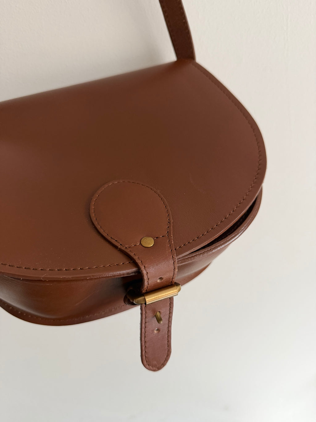 Vintage Leather Saddle Bag