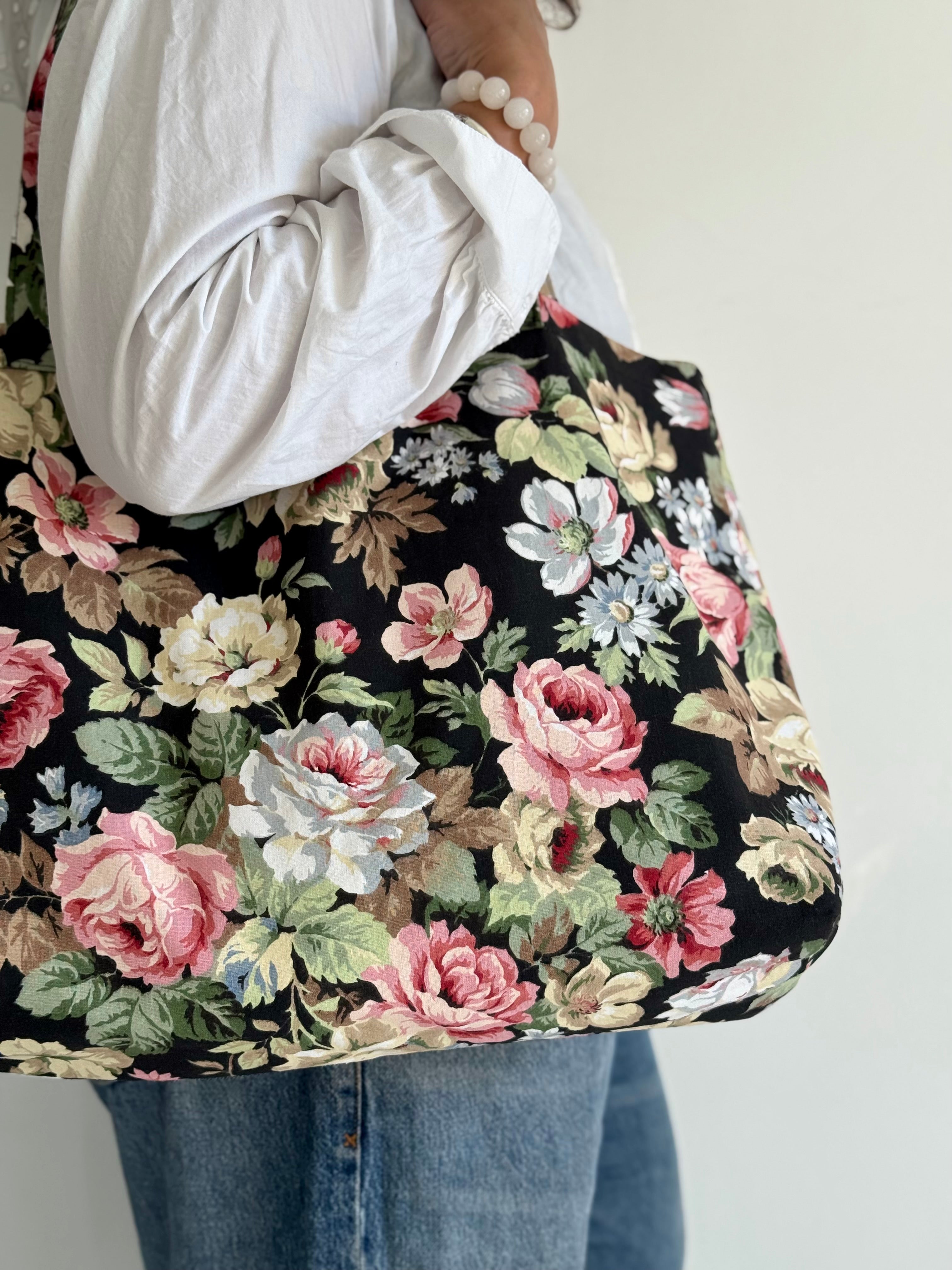 The Edith Vintage Tote ~ Black