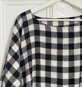Black & Cream Checked Portland Dress