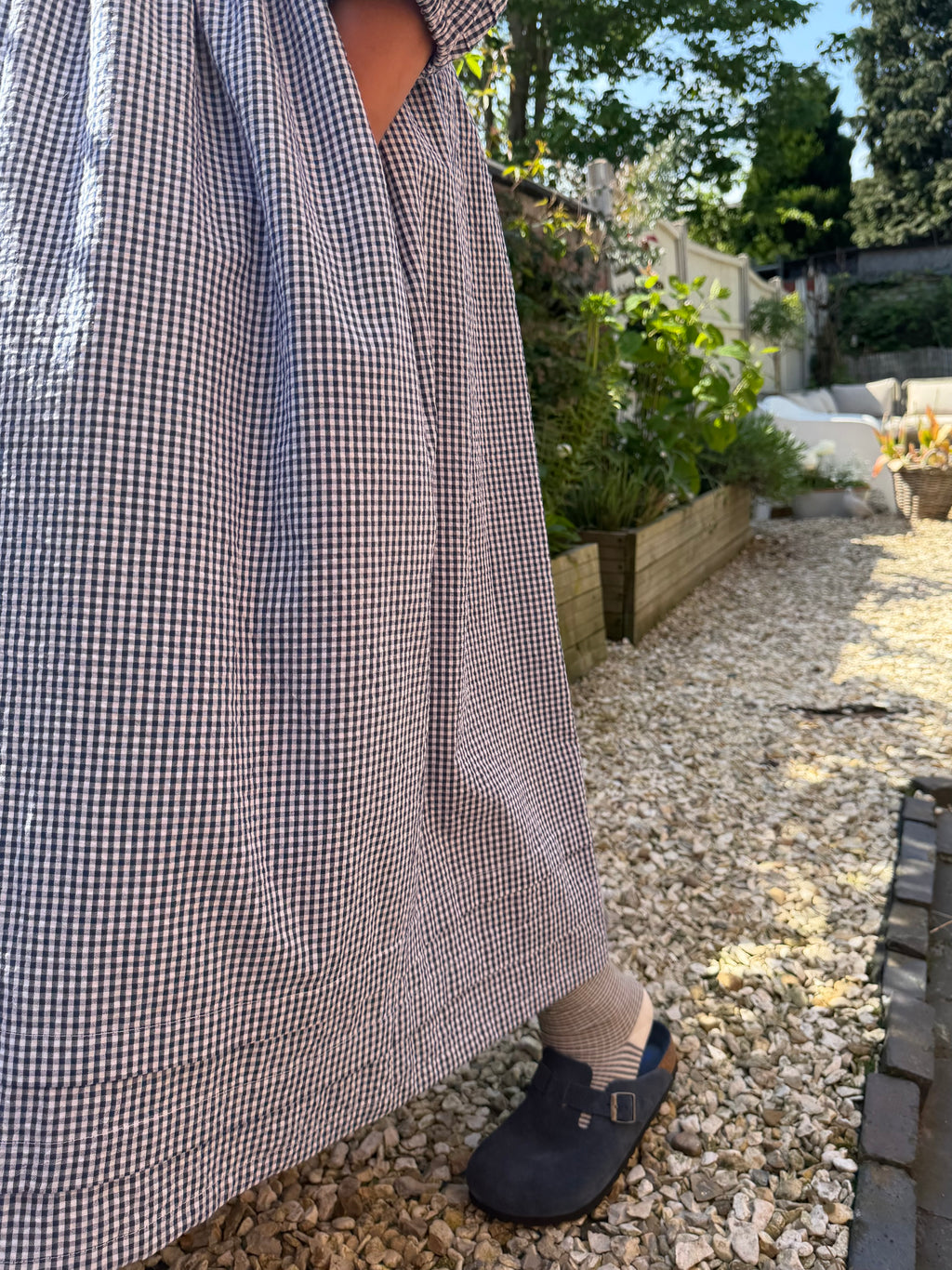 Navy & White Gingham Dawn Dress