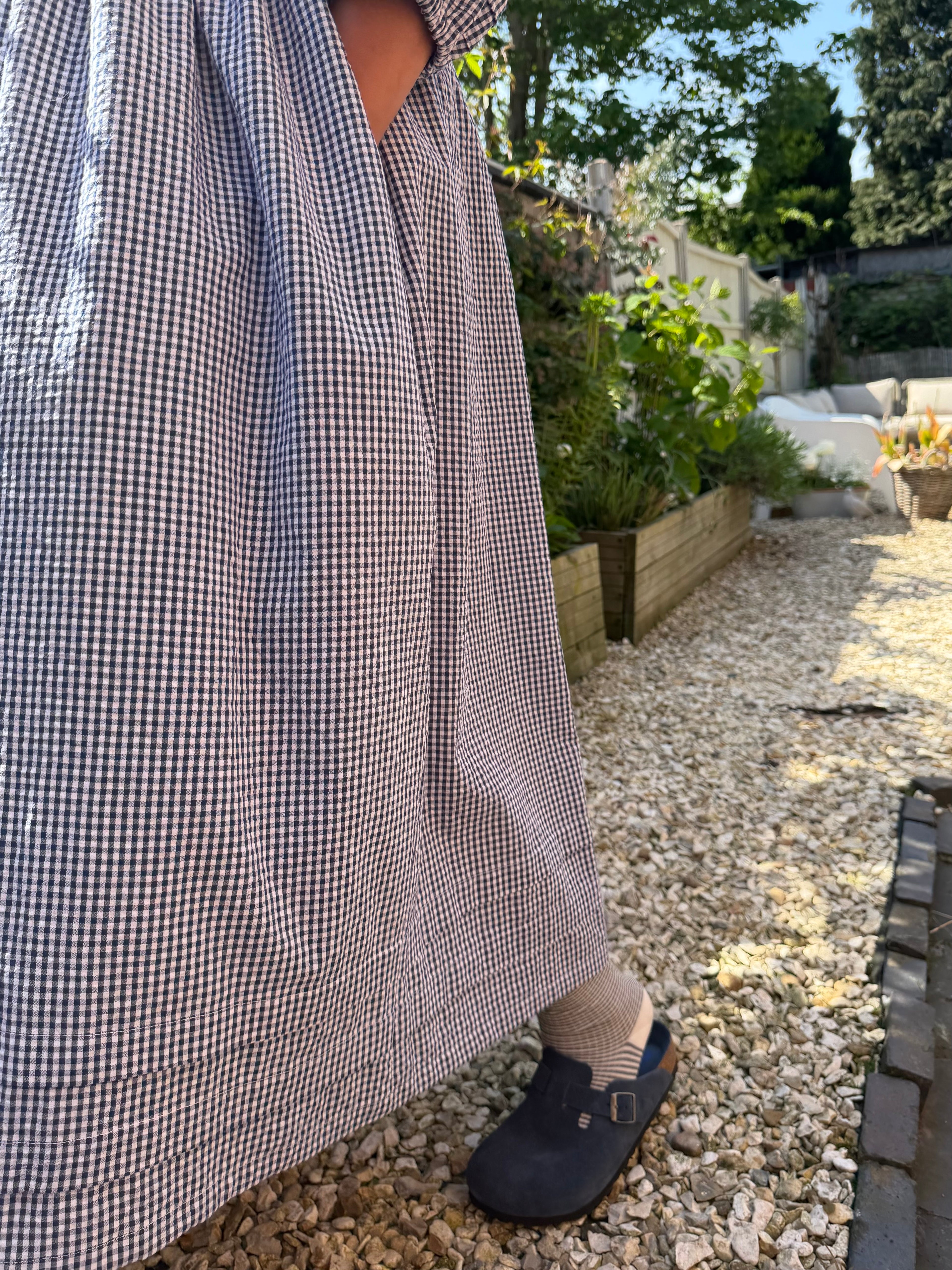 Navy & White Gingham Dawn Dress