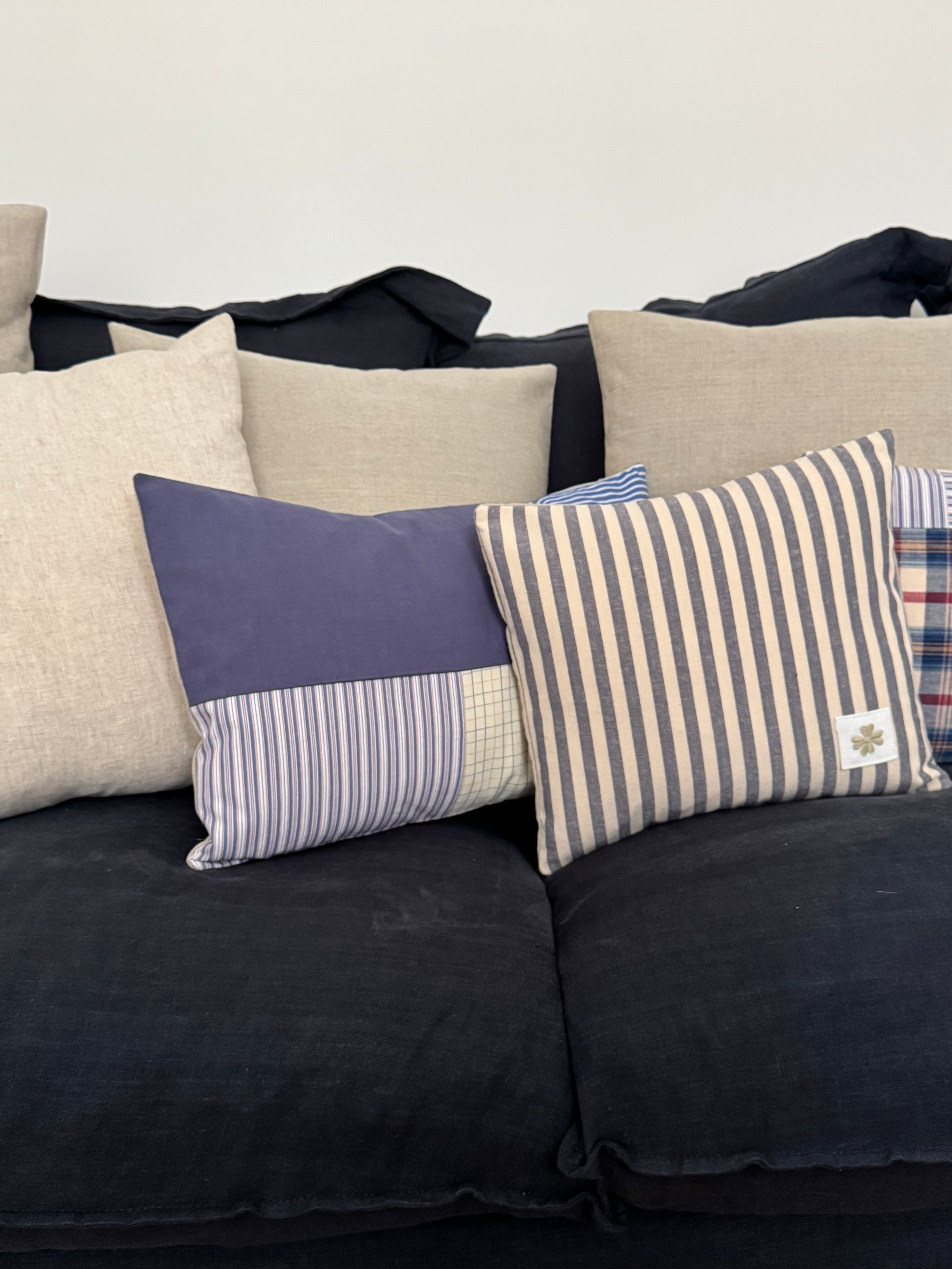 Blue Patchwork Cushion