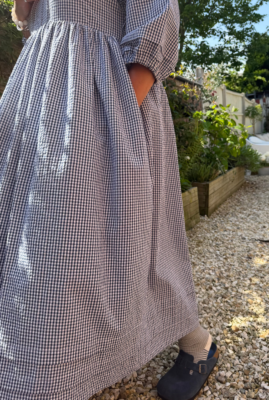 Navy & White Gingham Dawn Dress