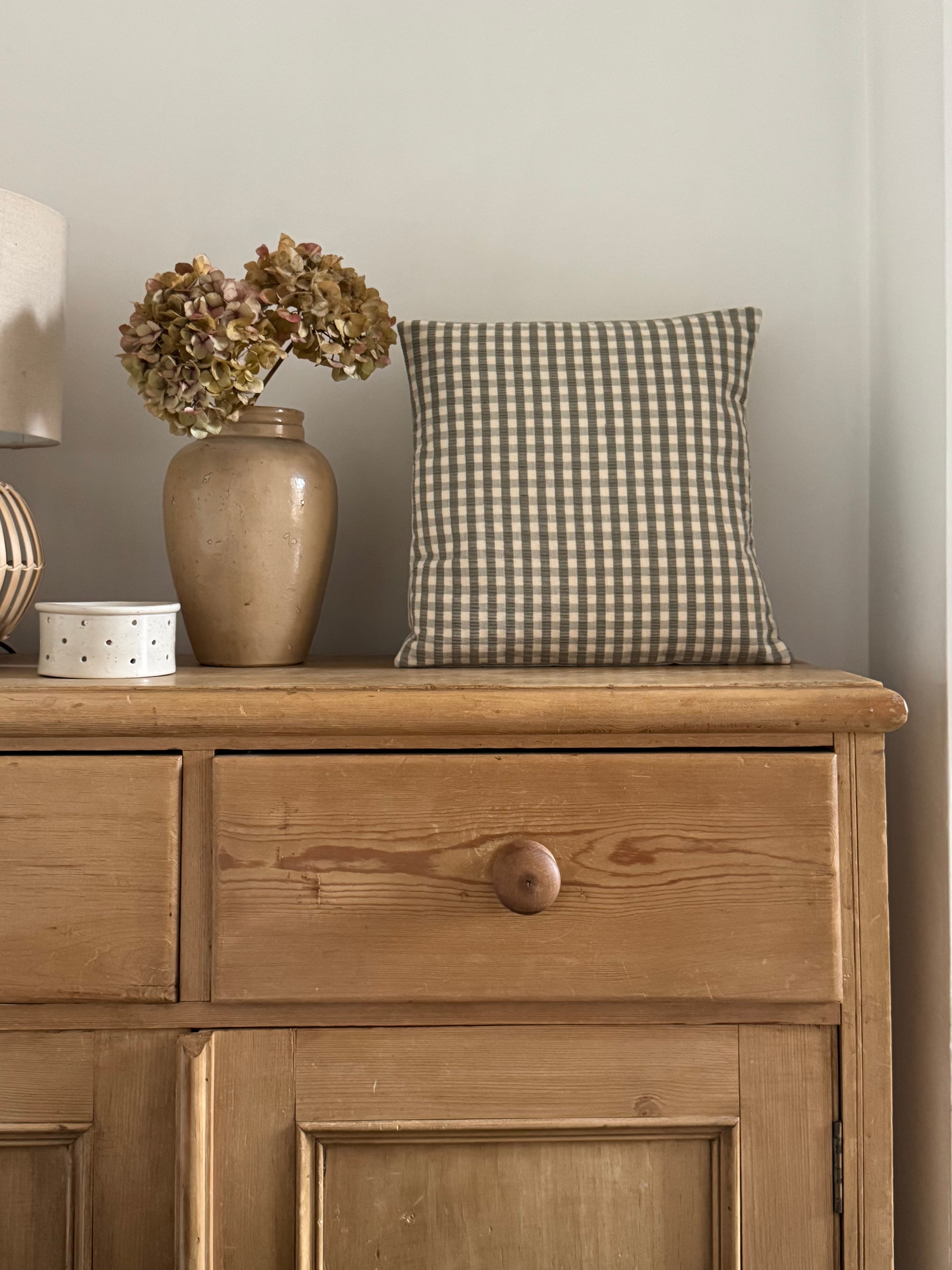 Sage Seersucker Cushion ~ square