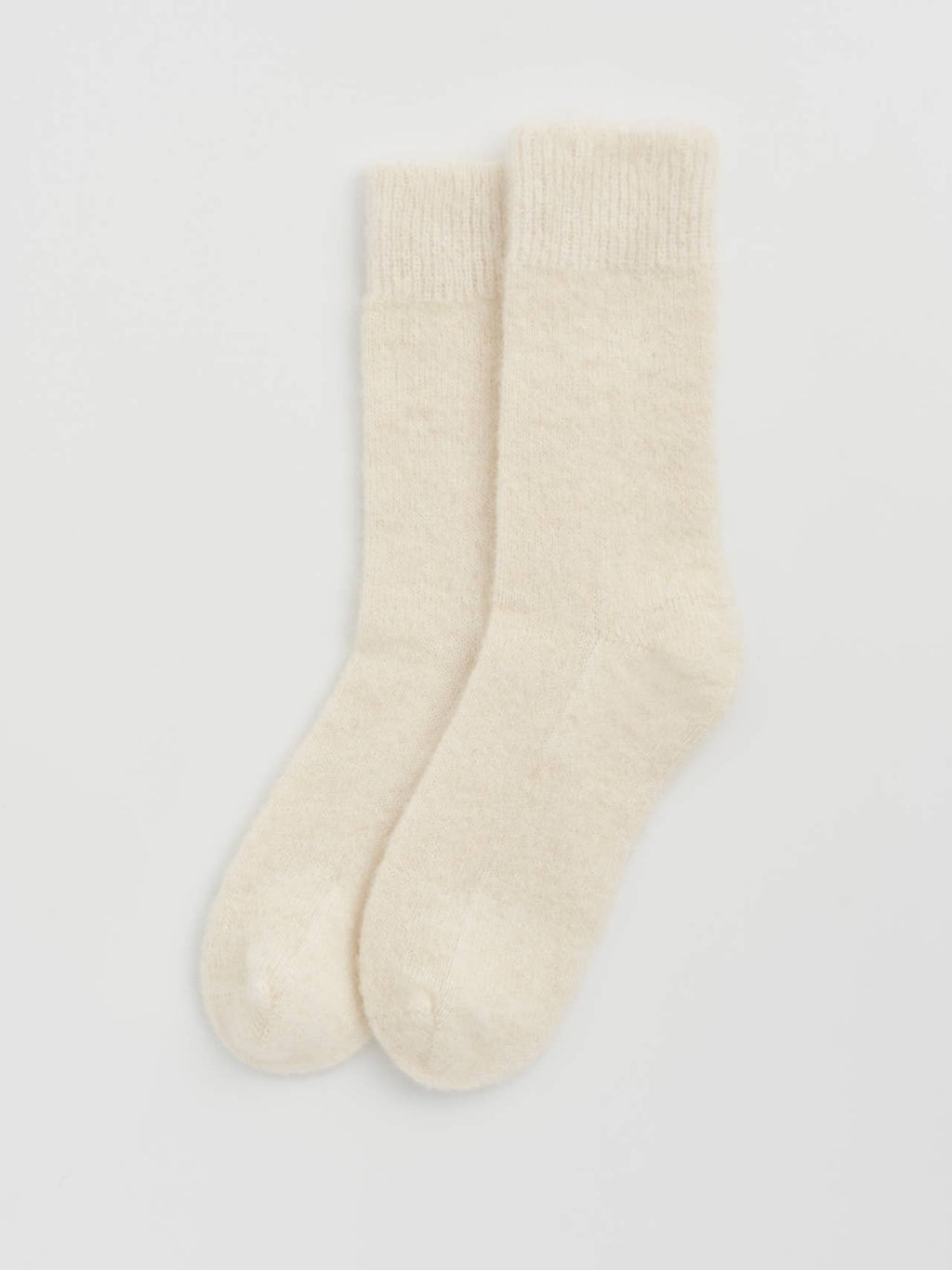 Clotted Cream Soft Alpaca Bed Socks
