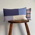 Blue Patchwork Cushion