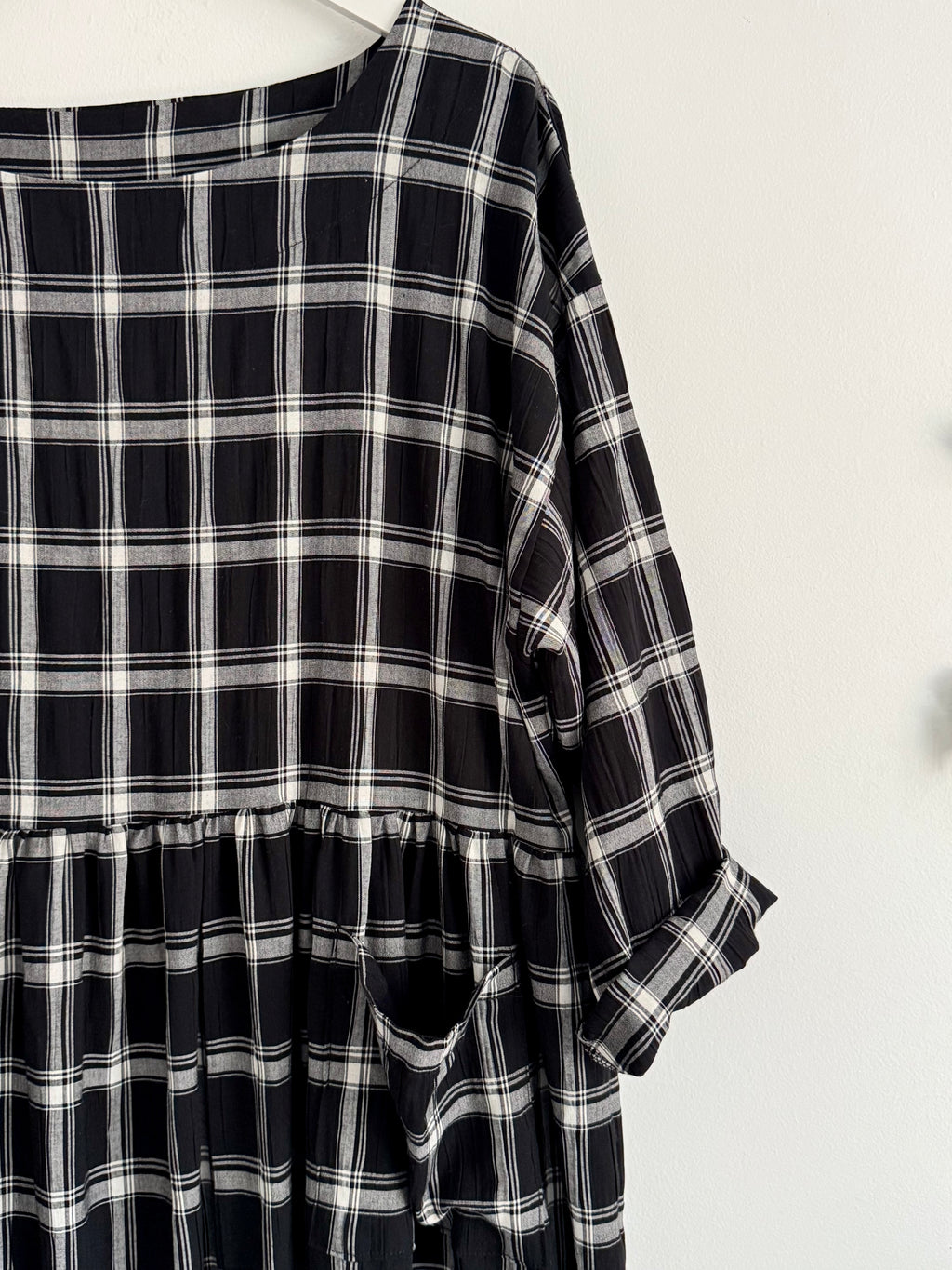 Checked Black & White Portland Dress