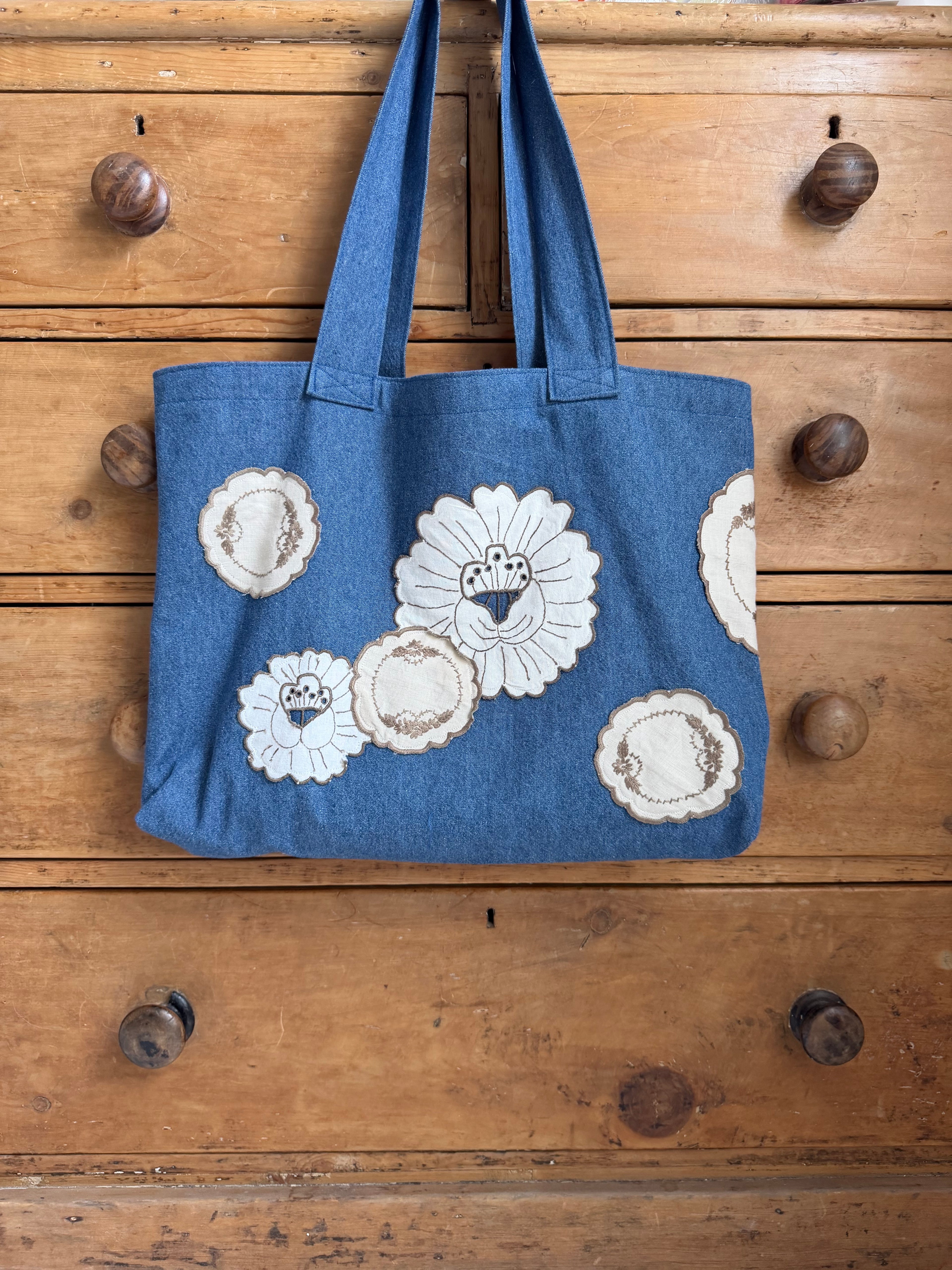 Edith Denim Doily Bag (2)