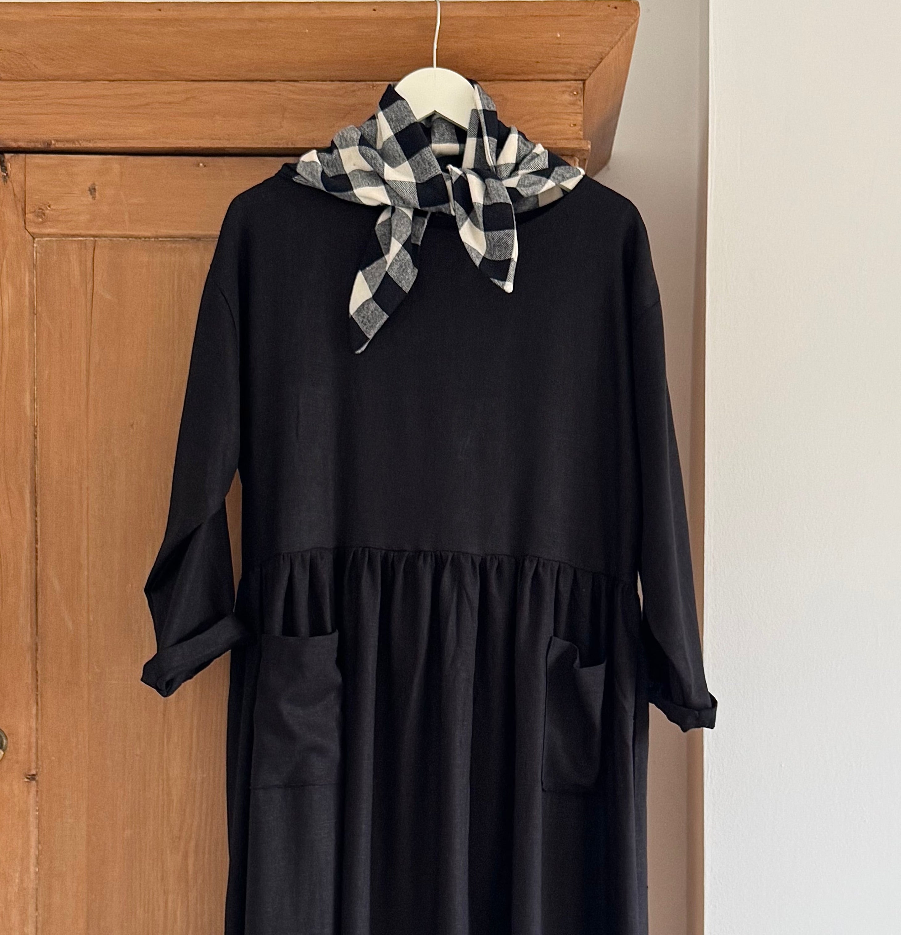 Black Linen Portland Dress