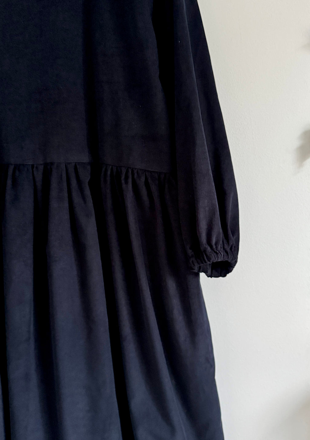 Ava ~ Midnight Blue Tiered Cord Dress