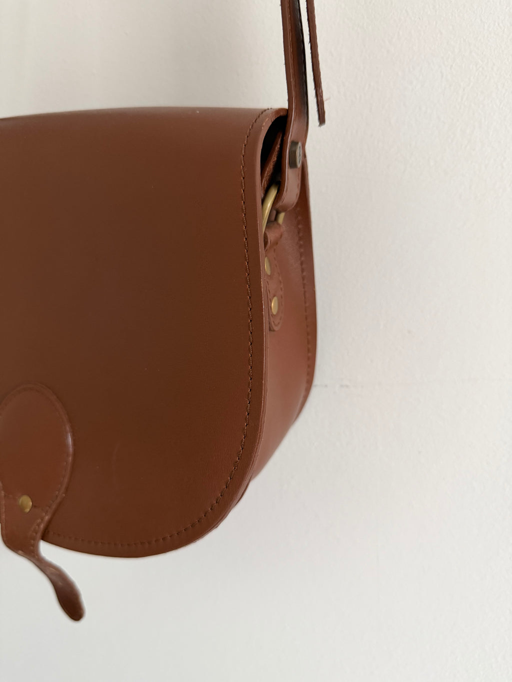 Vintage Leather Saddle Bag