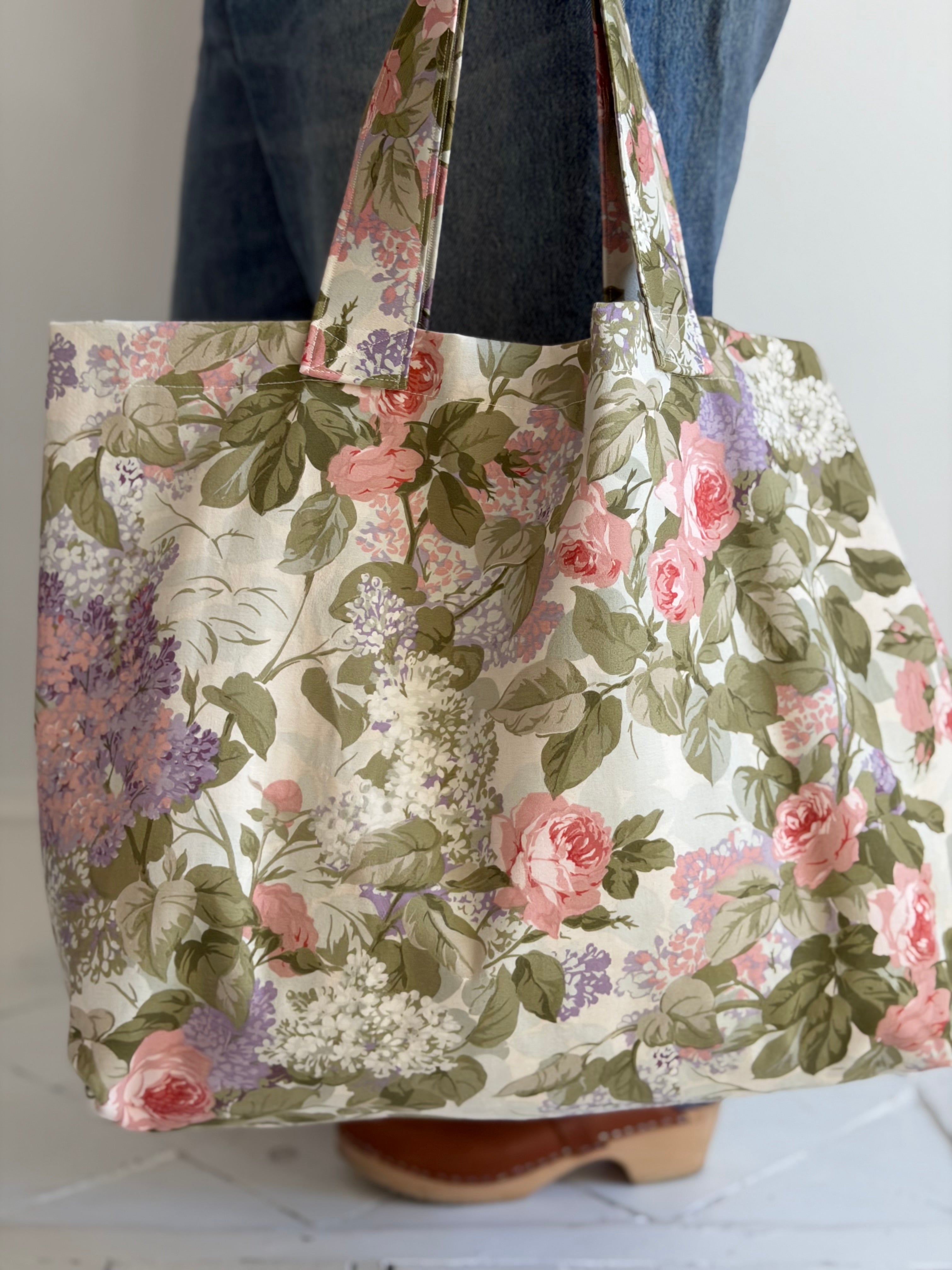 The Edith Vintage Tote ~ Cream
