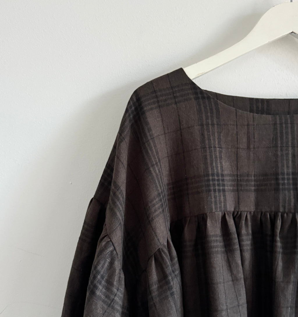 Frieda brown checked top