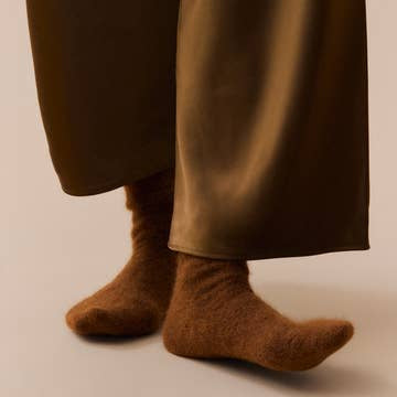Chestnut Brown Soft Alpaca Socks