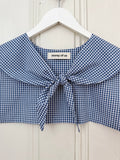 Blue & White Gingham Sailor Scarf