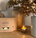 Orange & cinnamon tea lights