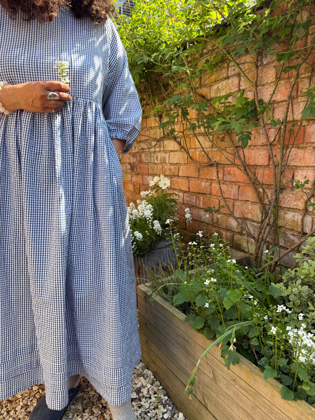Navy & White Gingham Dawn Dress