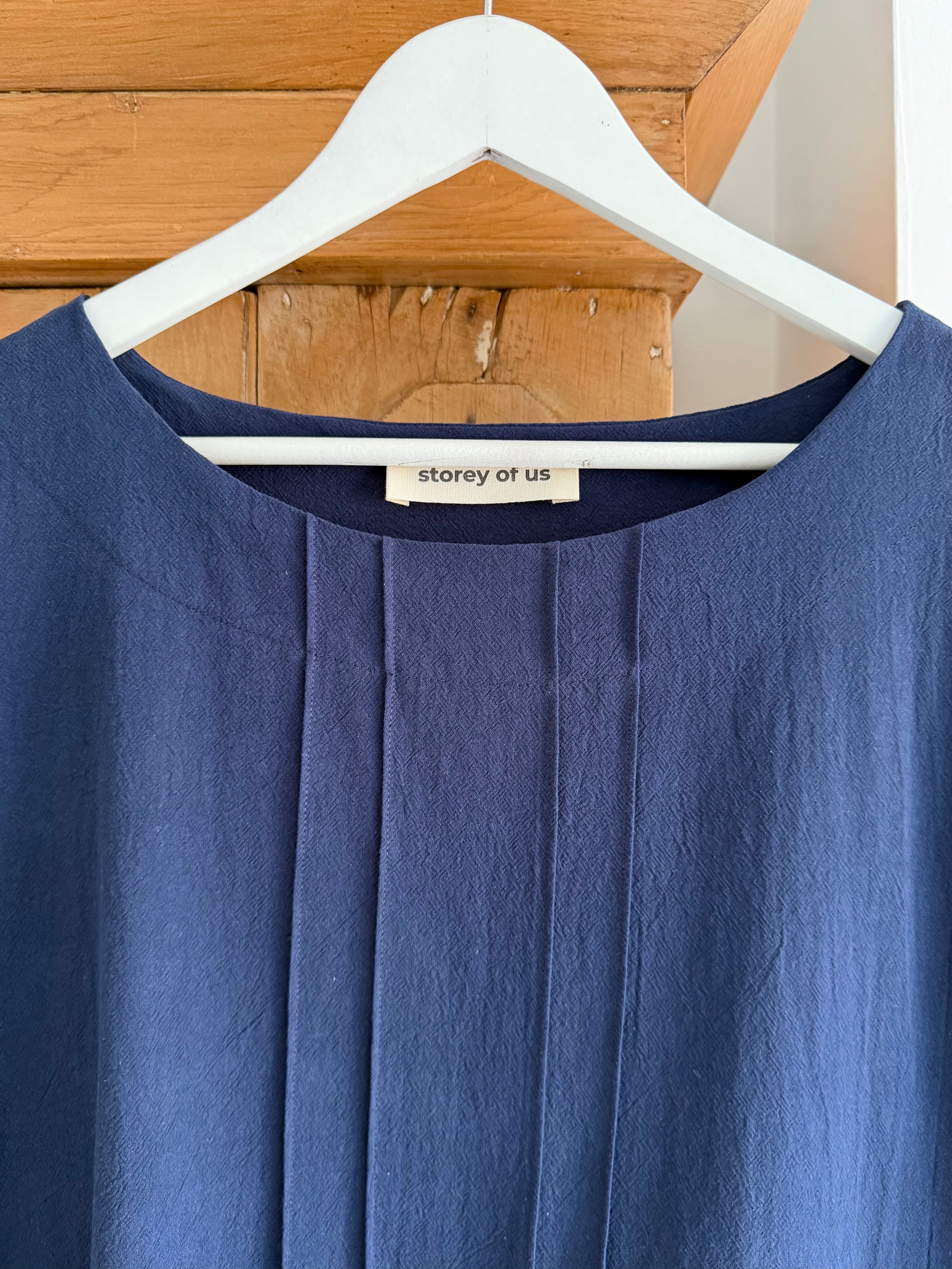 French Navy Dawn Dress