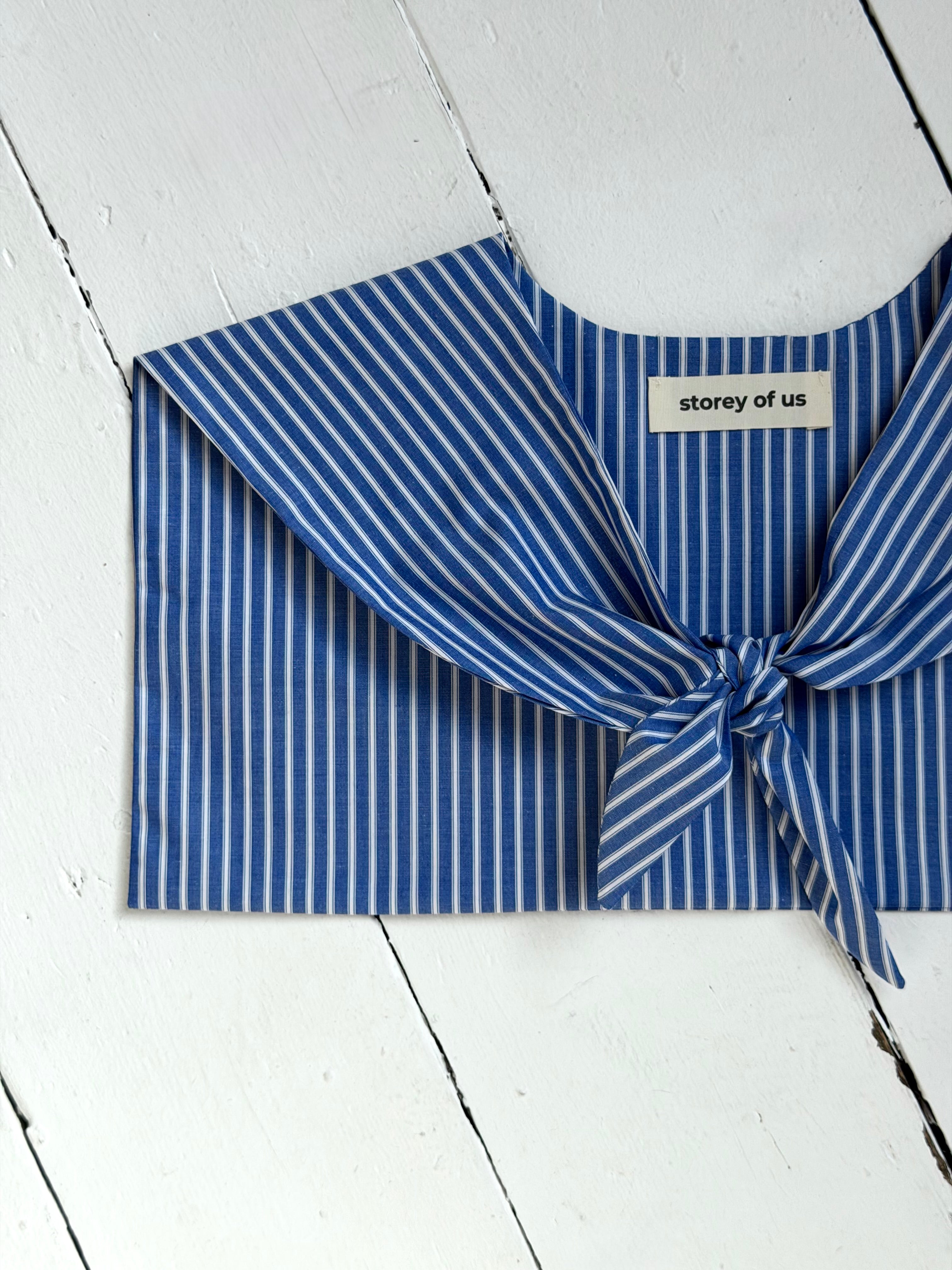 Blue & White Striped Sailor Scarf