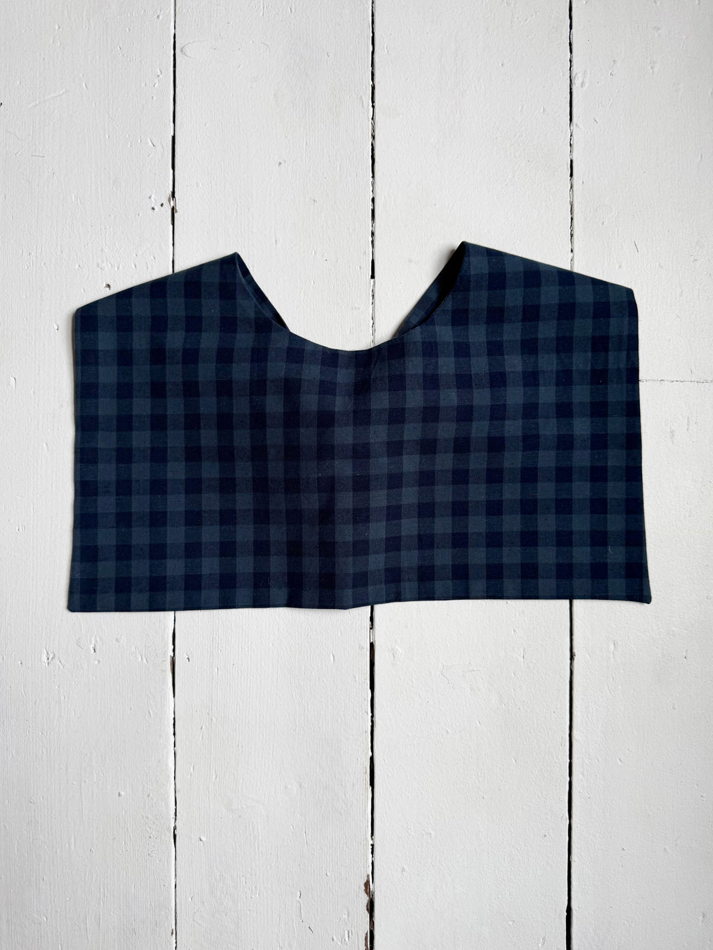 French Blue Checked Sailor Scarf